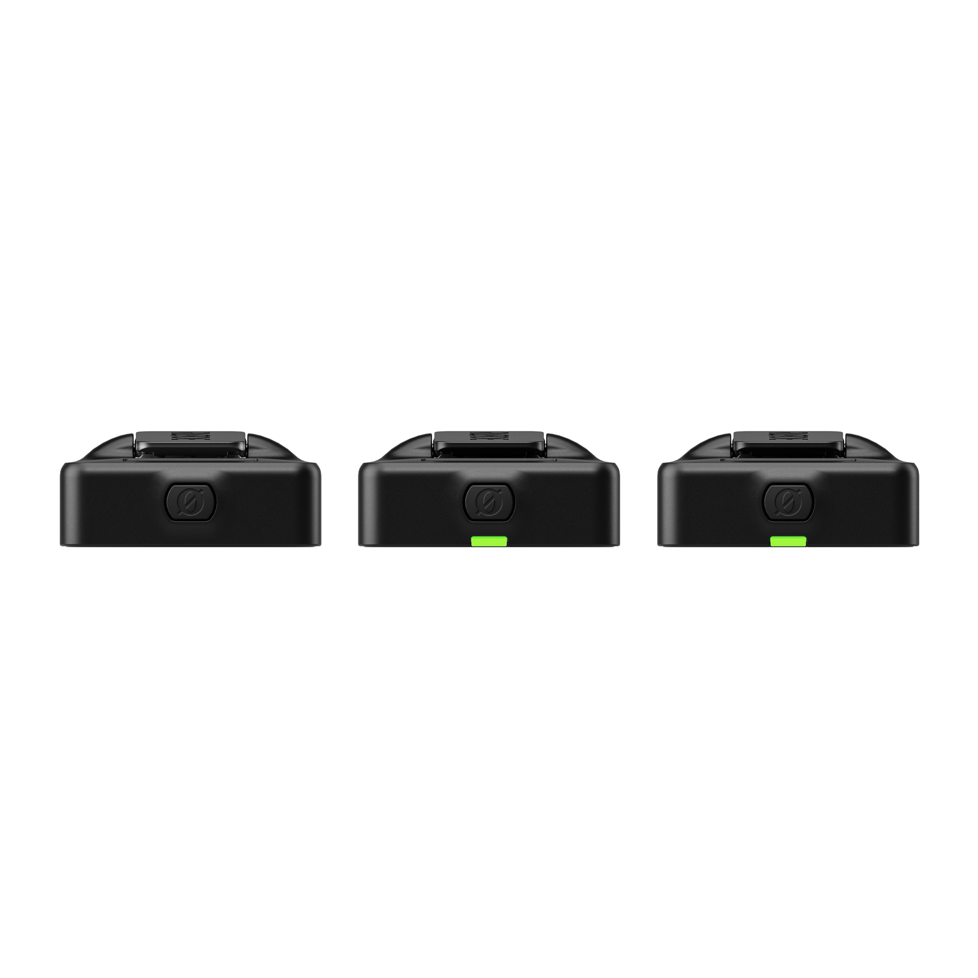 Top-down view of RODE Wireless PRO transmitter and receiver showing compact form factor