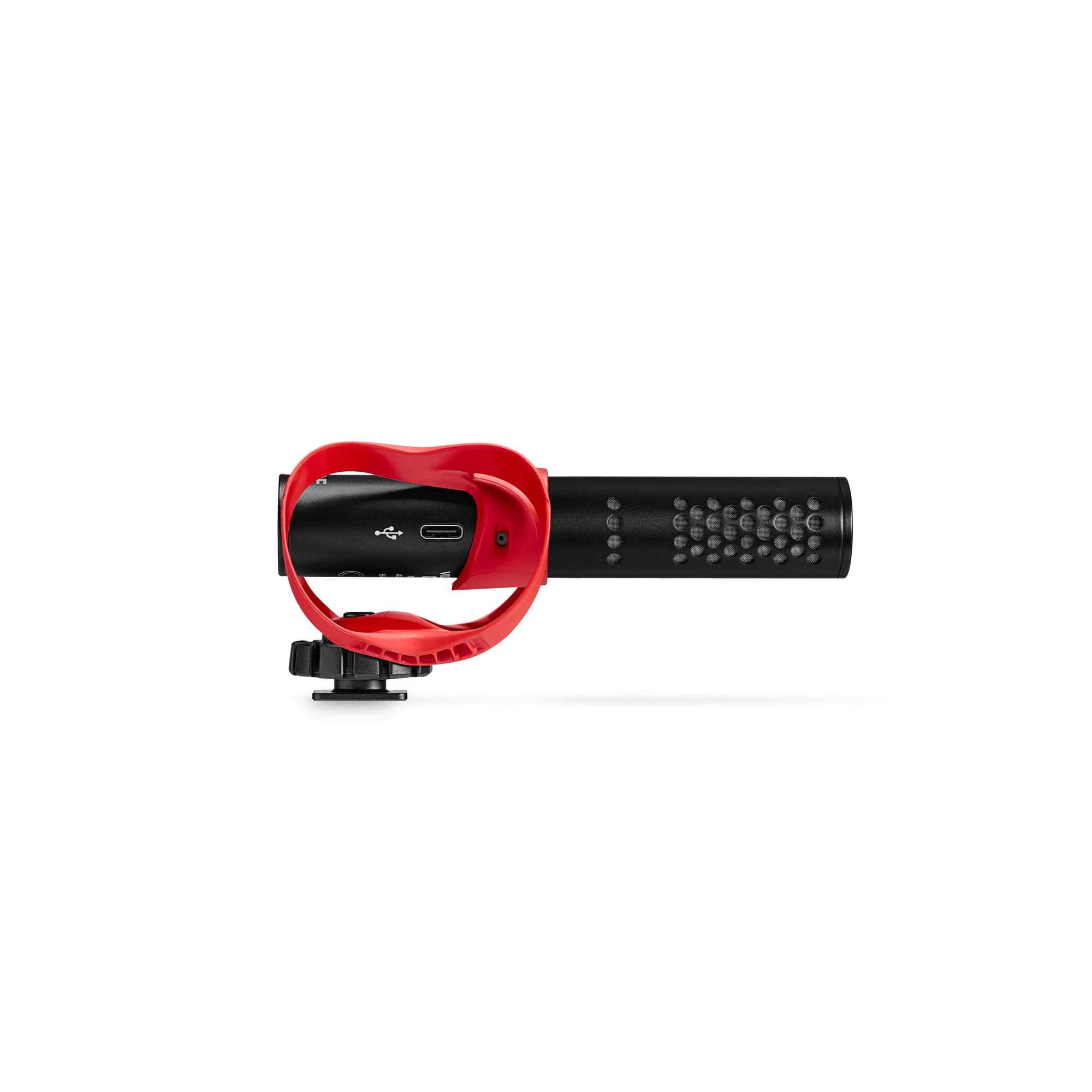 Left side profile of RODE VideoMic MkII Helix compact on-camera mic with slim design