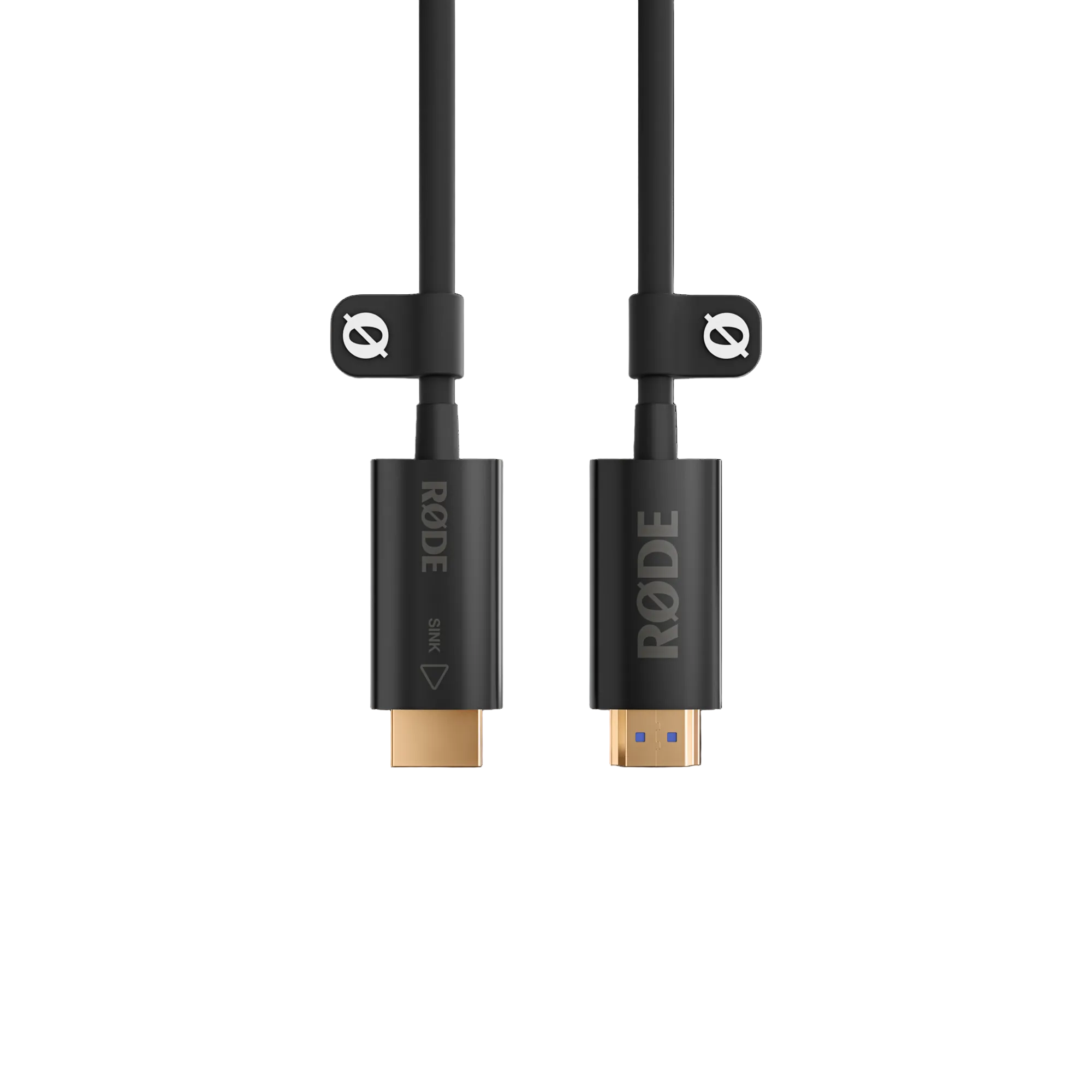 Rode 10M HDMI 2.1 premium black cable male HDMI connector close up detail