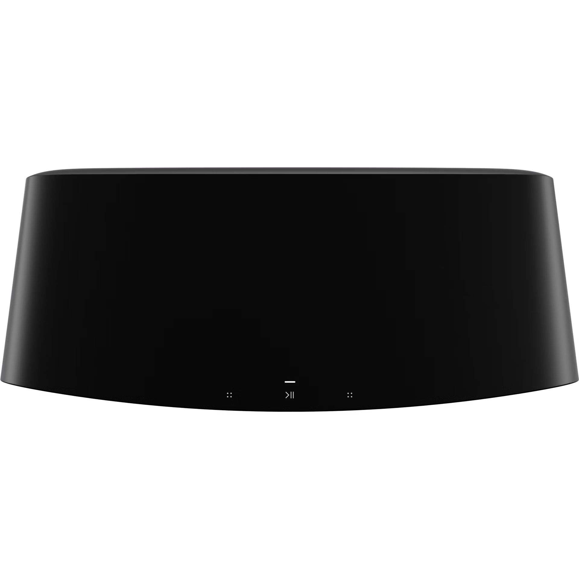 Top-down view of Sonos Five black — powerful smart loudspeaker with capacitive touch controls on top