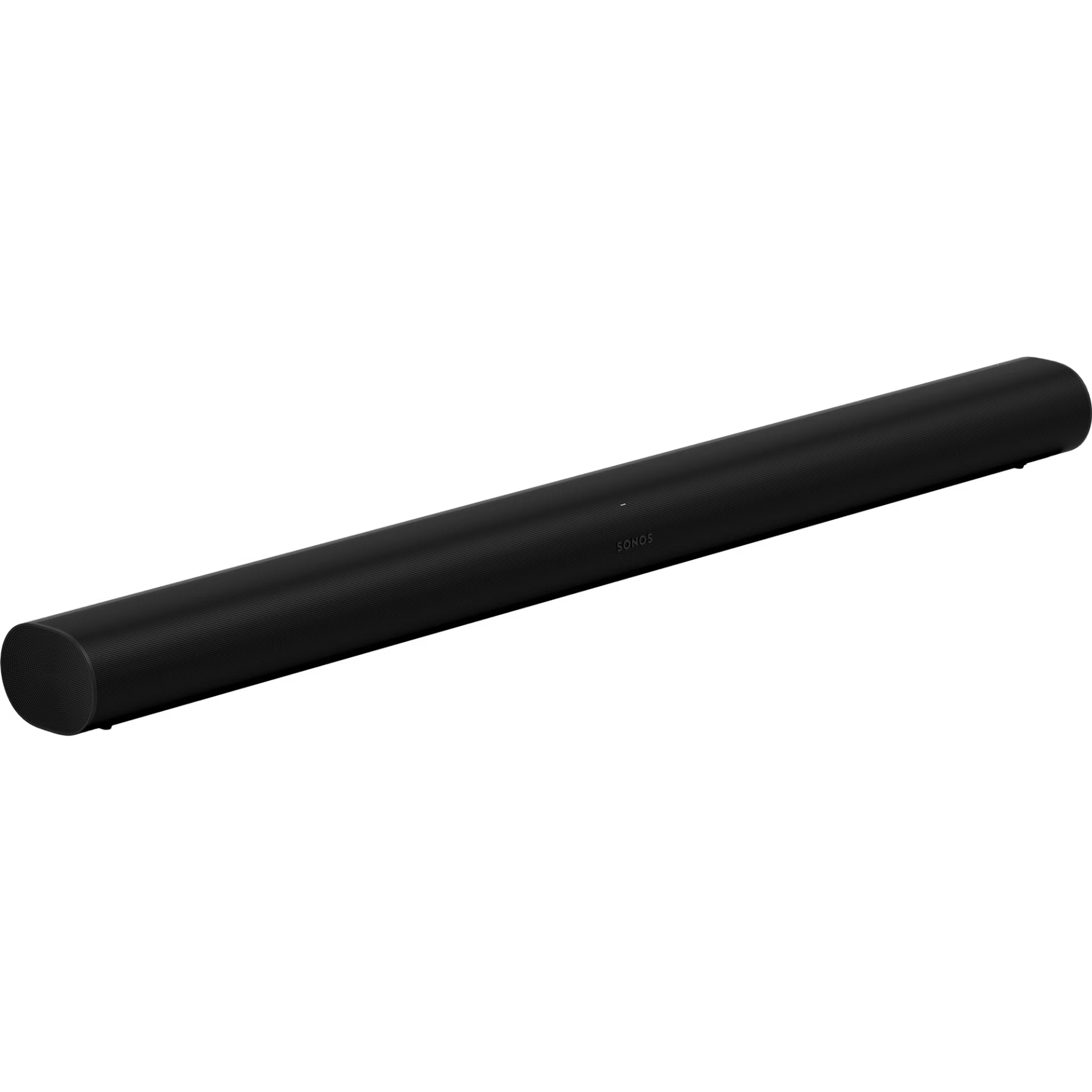 Close-up of Sonos Arc matte black finish — refined tactile surface on HiFi Dolby Atmos soundbar
