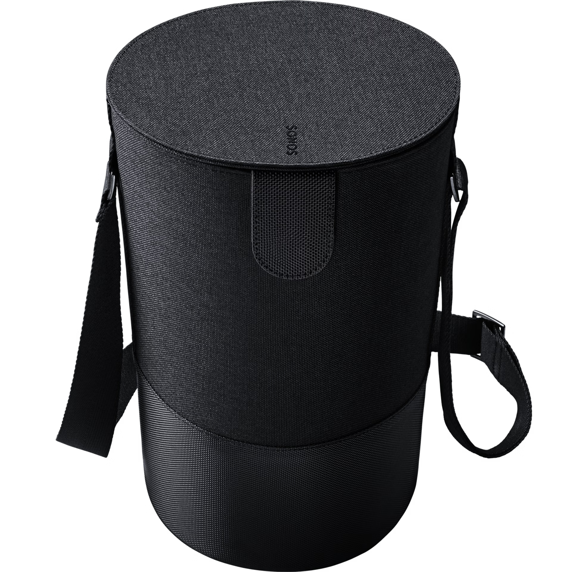 Sonos Move black travel bag front view — durable protective carry bag for Sonos Move portable speaker