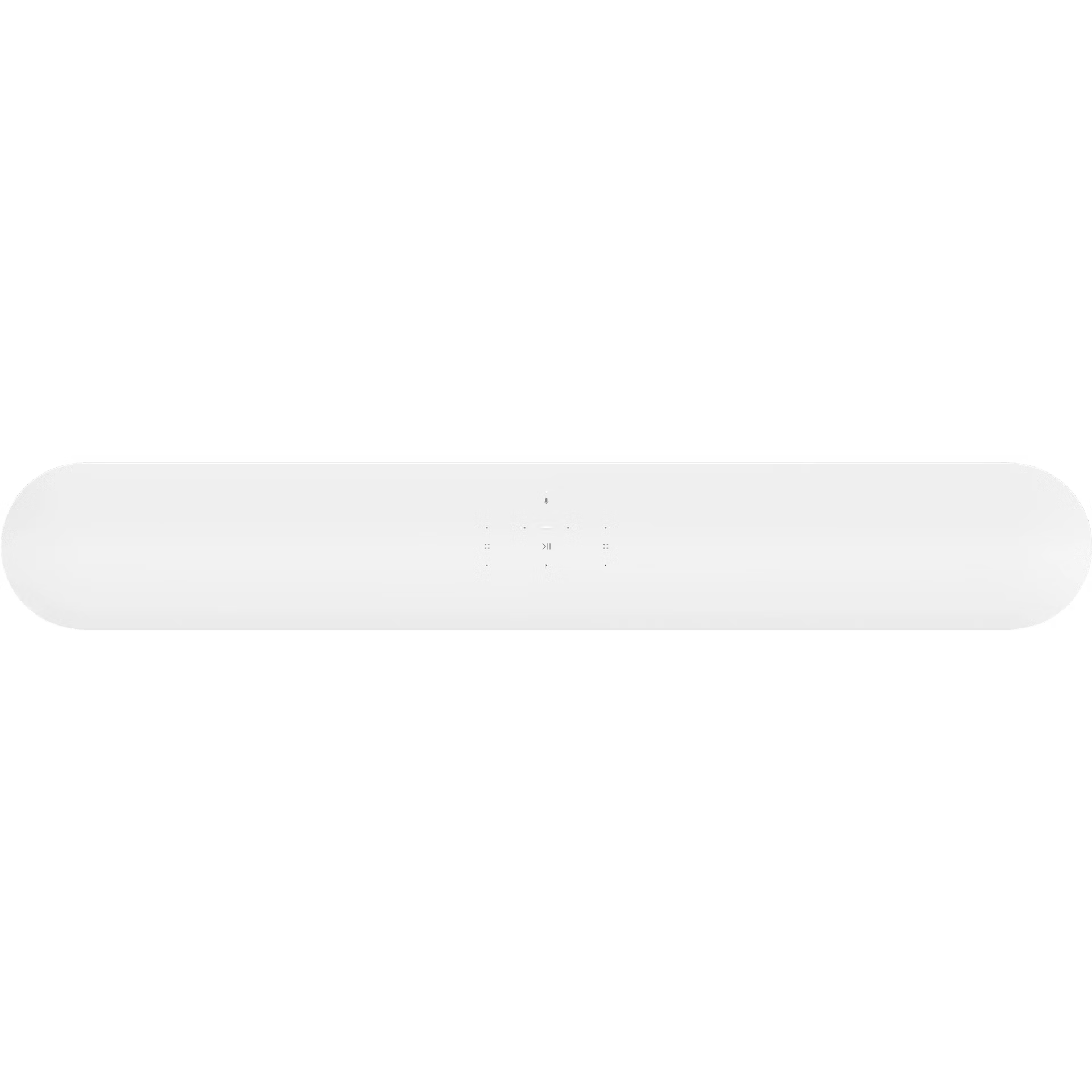 White oval shape on a black background.Sonos Beam Gen 2 white smart soundbar in box with accessories — compact HiFi Dolby Atmos unboxing
