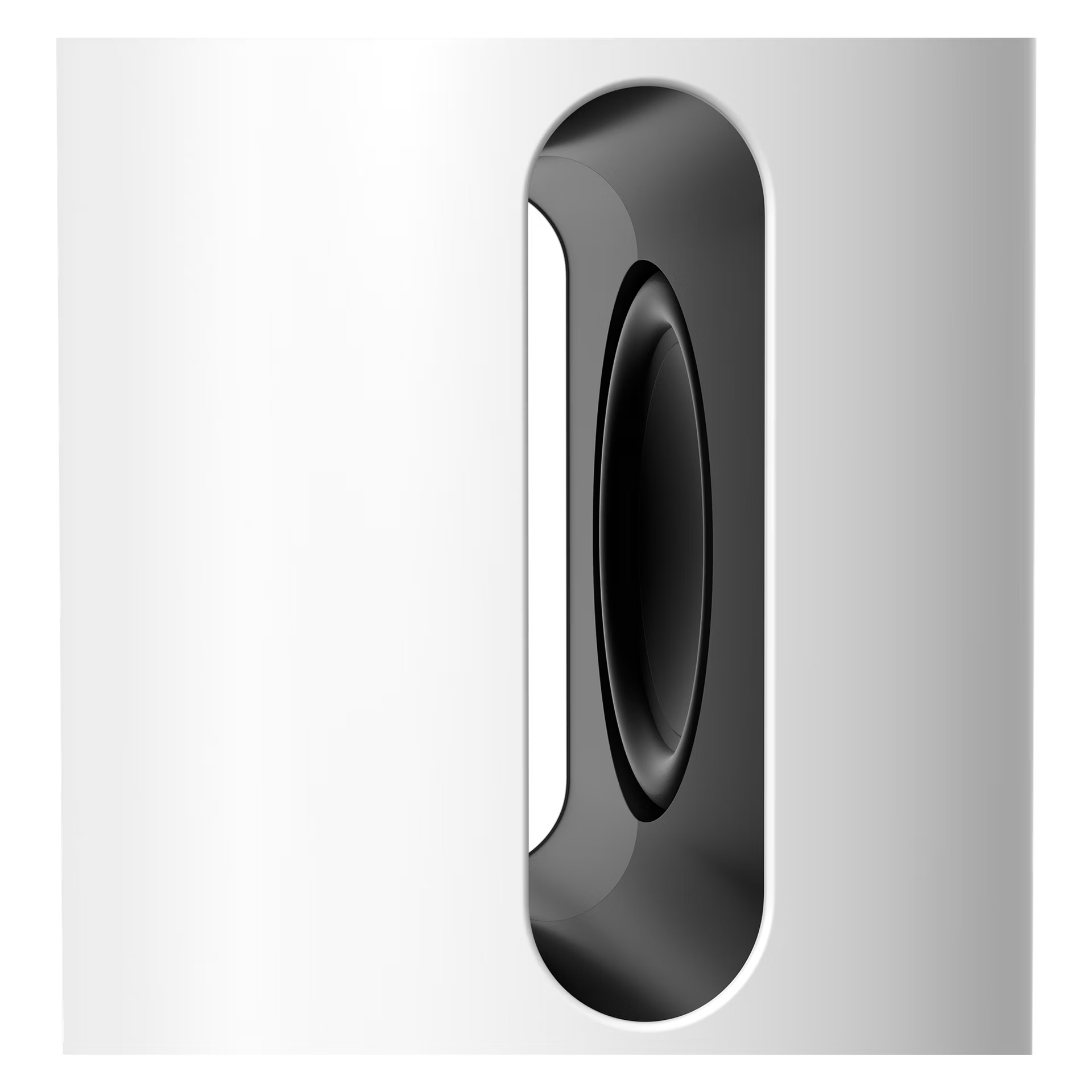 Sonos Sub Mini white in bright living room setup — wireless smart subwoofer paired with Sonos soundbar