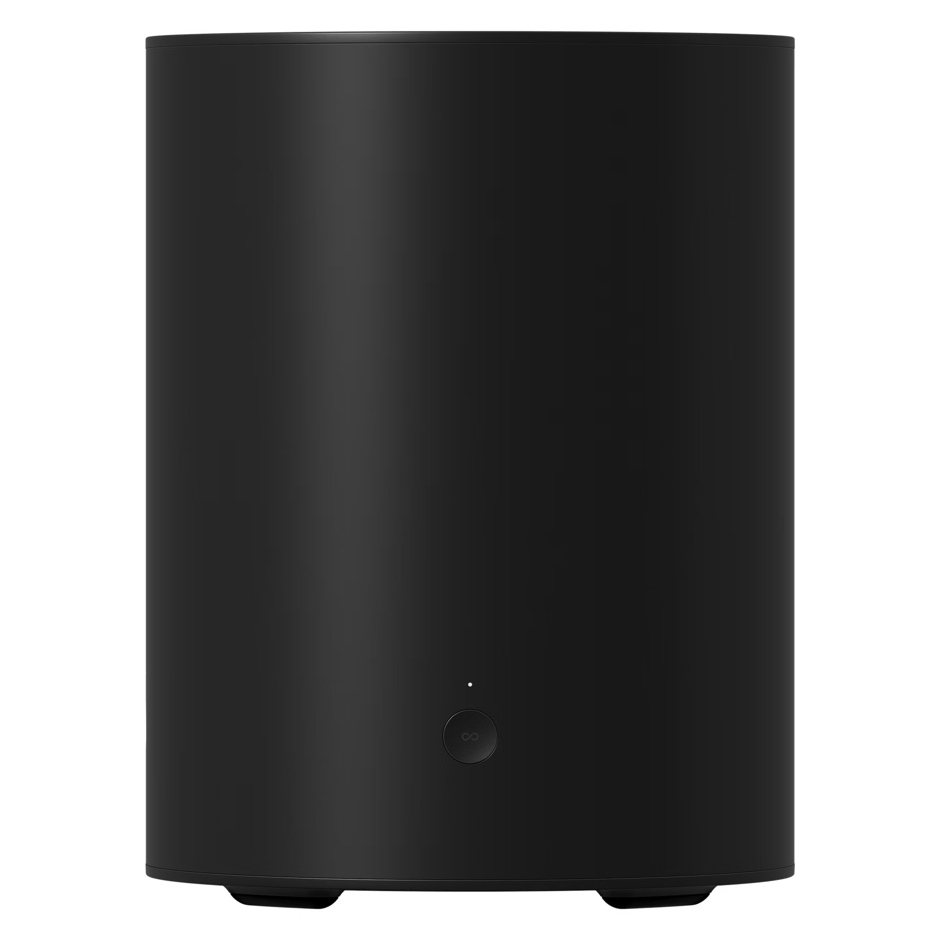 Sonos Sub Mini black in modern living room setup — wireless smart subwoofer paired with Sonos soundbar