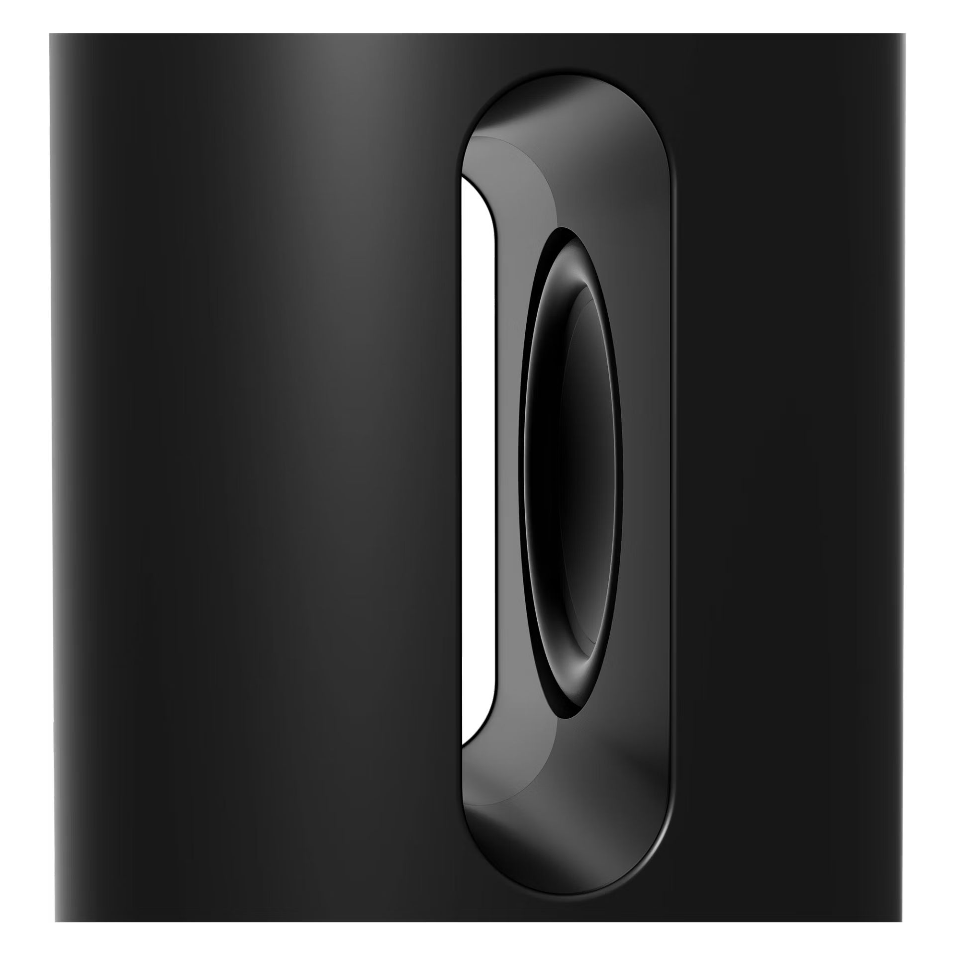 Sonos Sub Mini black subwoofer on a white background
