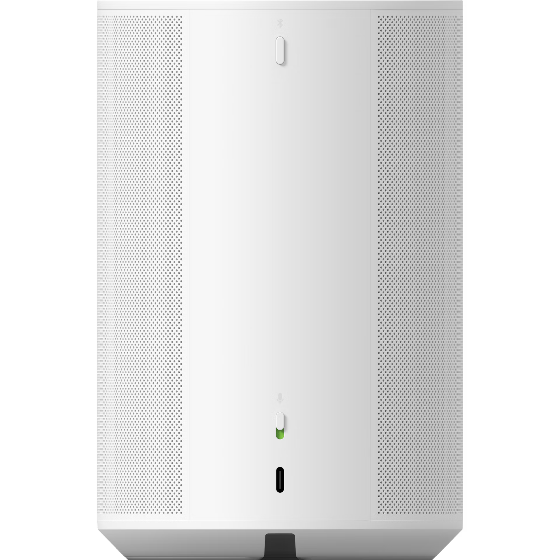 Detail shot of Sonos Era 100 White rear USB-C and line-in ports for wired connectivity