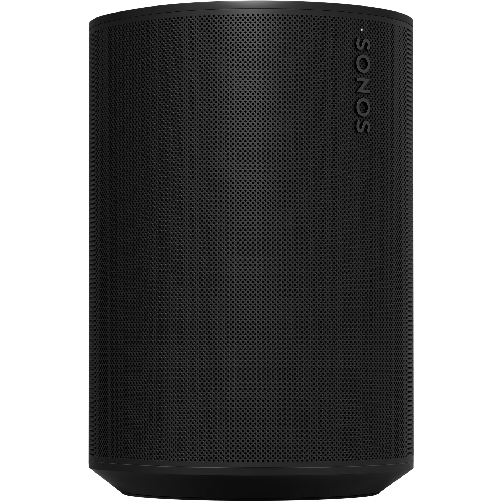 Right side of Sonos Era 100 Black HiFi speaker showing sleek curved matte black body