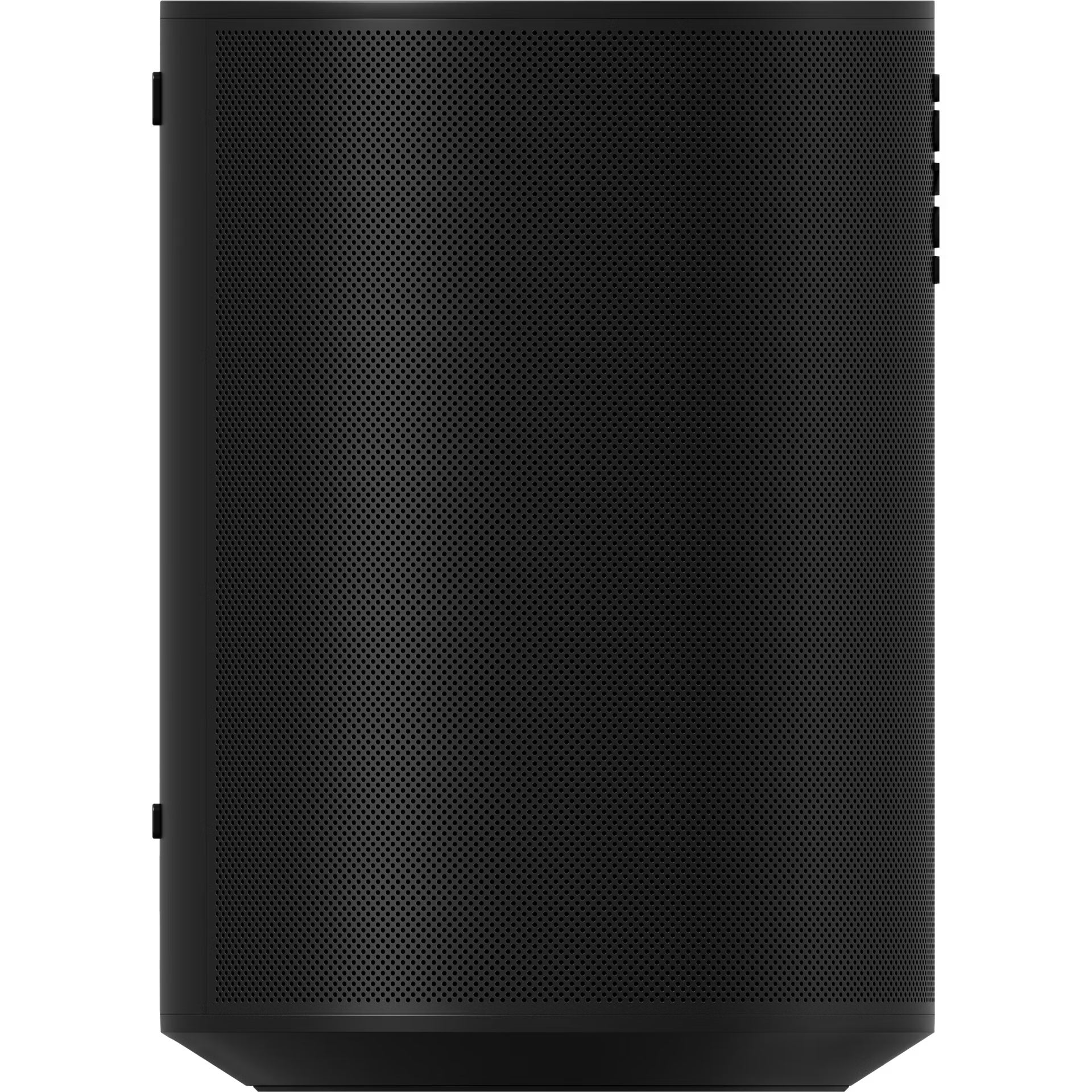 Macro view of Sonos Era 100 Black speaker grille weave showing refined acoustic design
