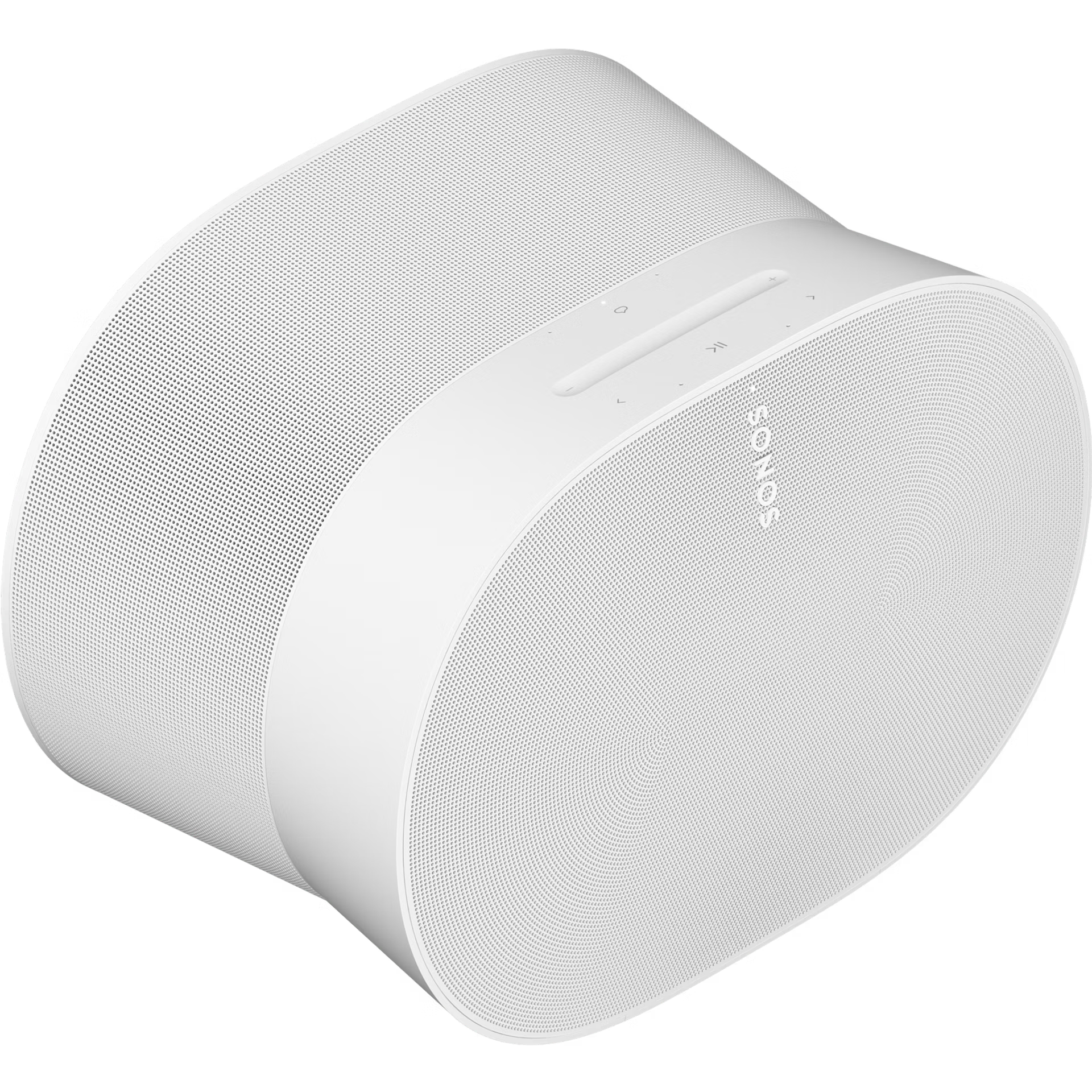 Sonos Era 300 white immersive smart loudspeaker front view with sculpted curved cabinet design
