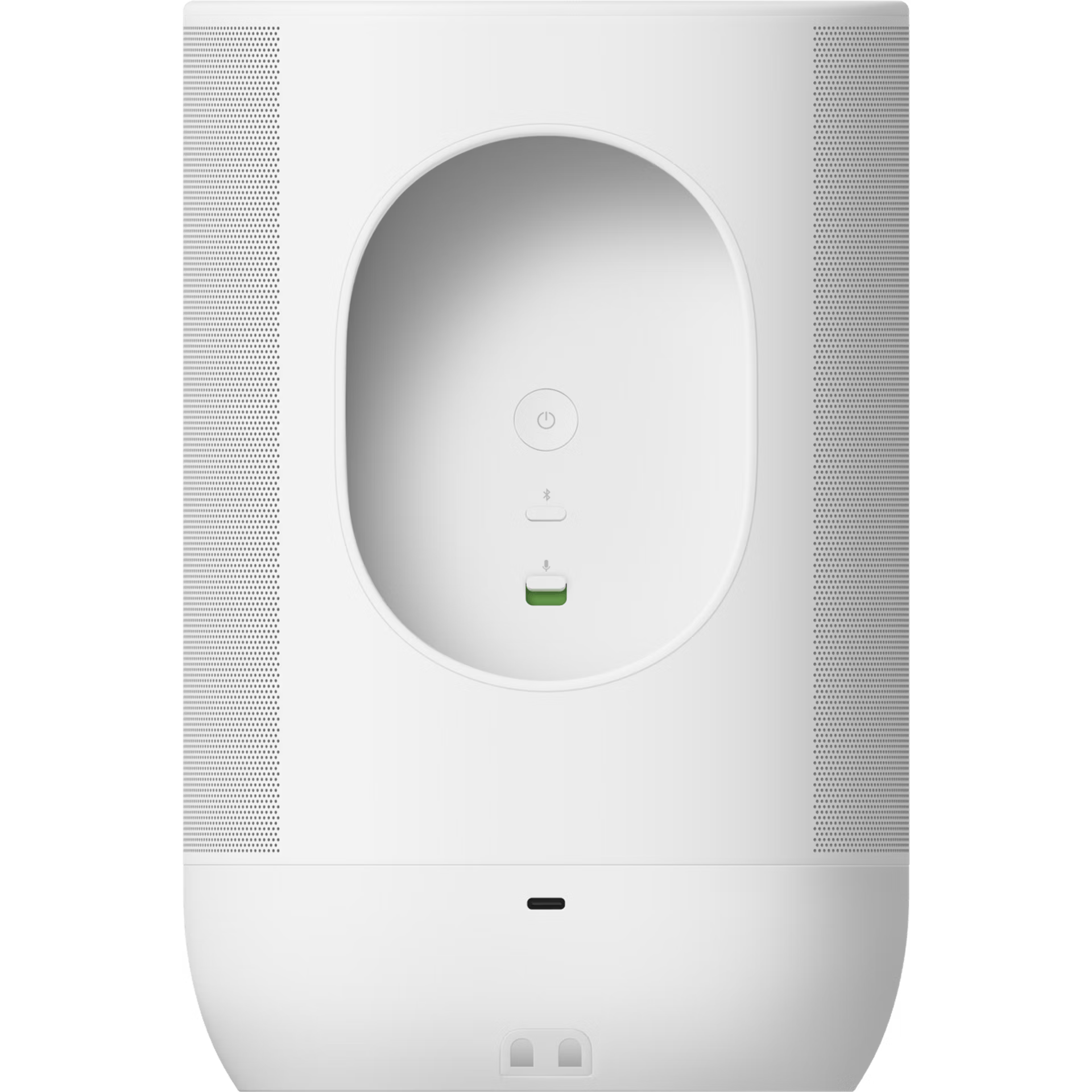 Sonos Move 2 White rear panel with wireless charging contacts, handle and pairing button