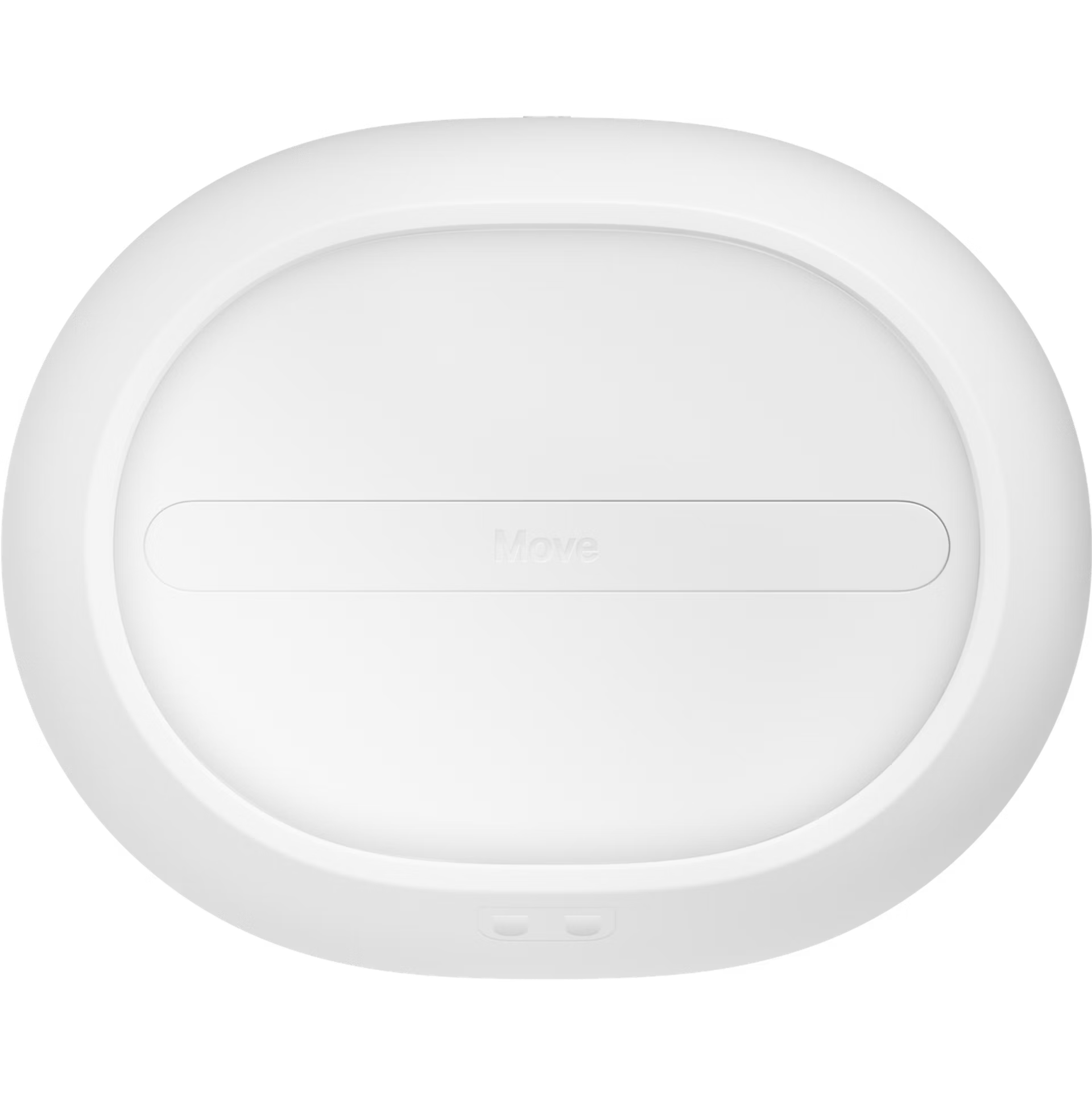 Base of Sonos Move 2 White portable speaker with wireless charging contacts and rubber feet
