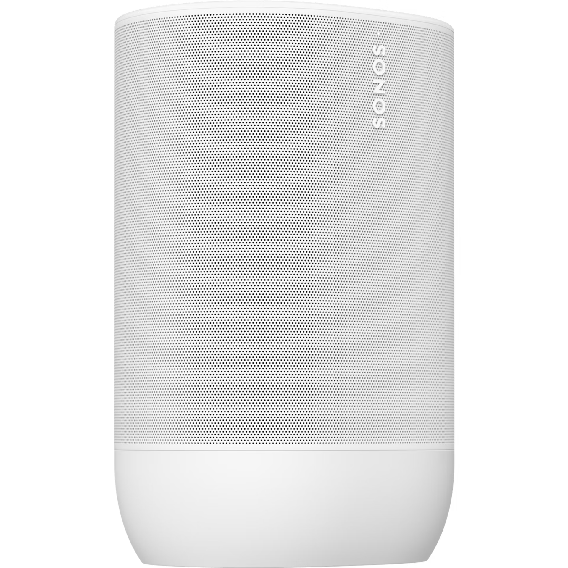 Close-up of Sonos Move 2 White wireless charging base and inductive contact points