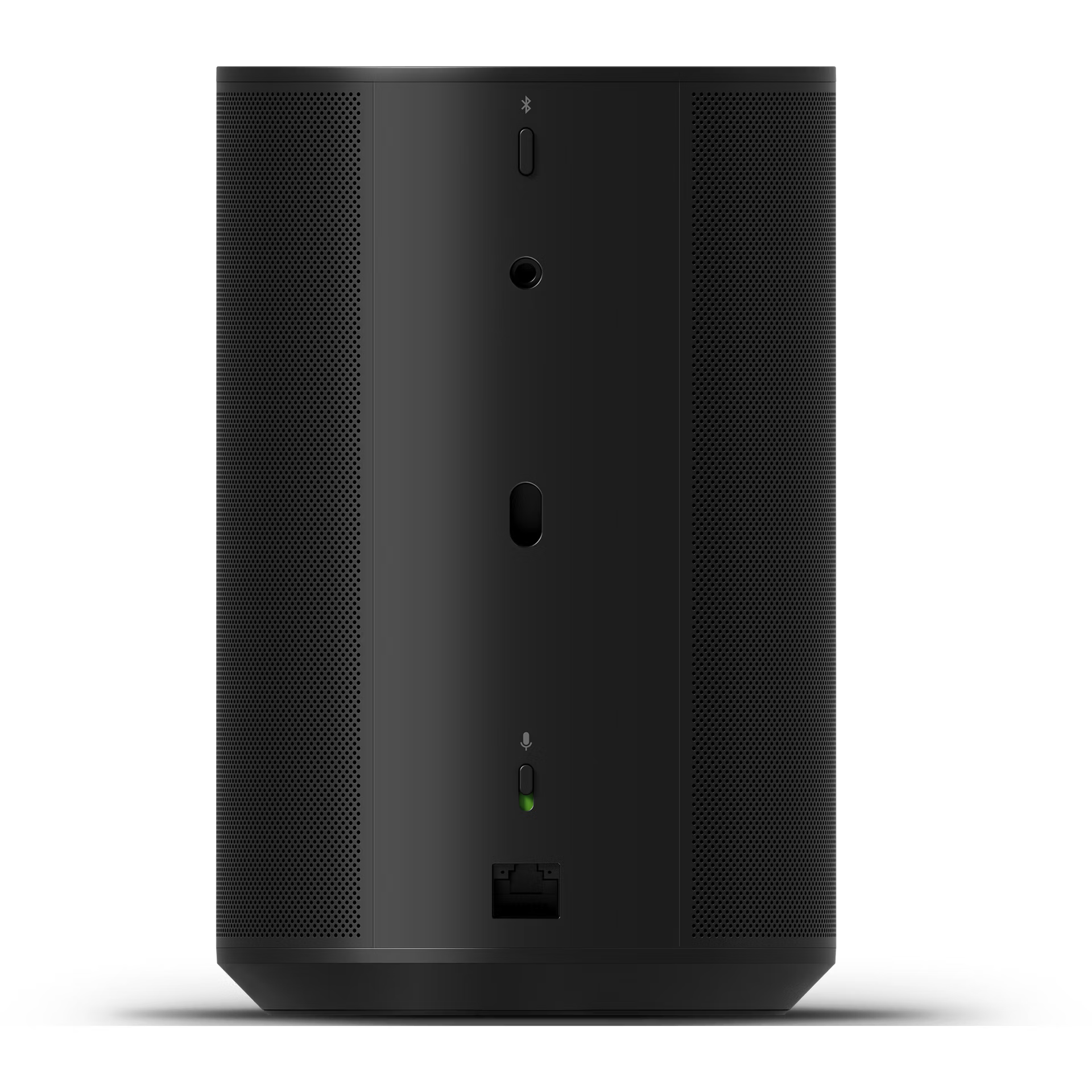 Single Sonos Era 100 Pro in black — compact HiFi smart loudspeaker with angled tweeter for wide stereo