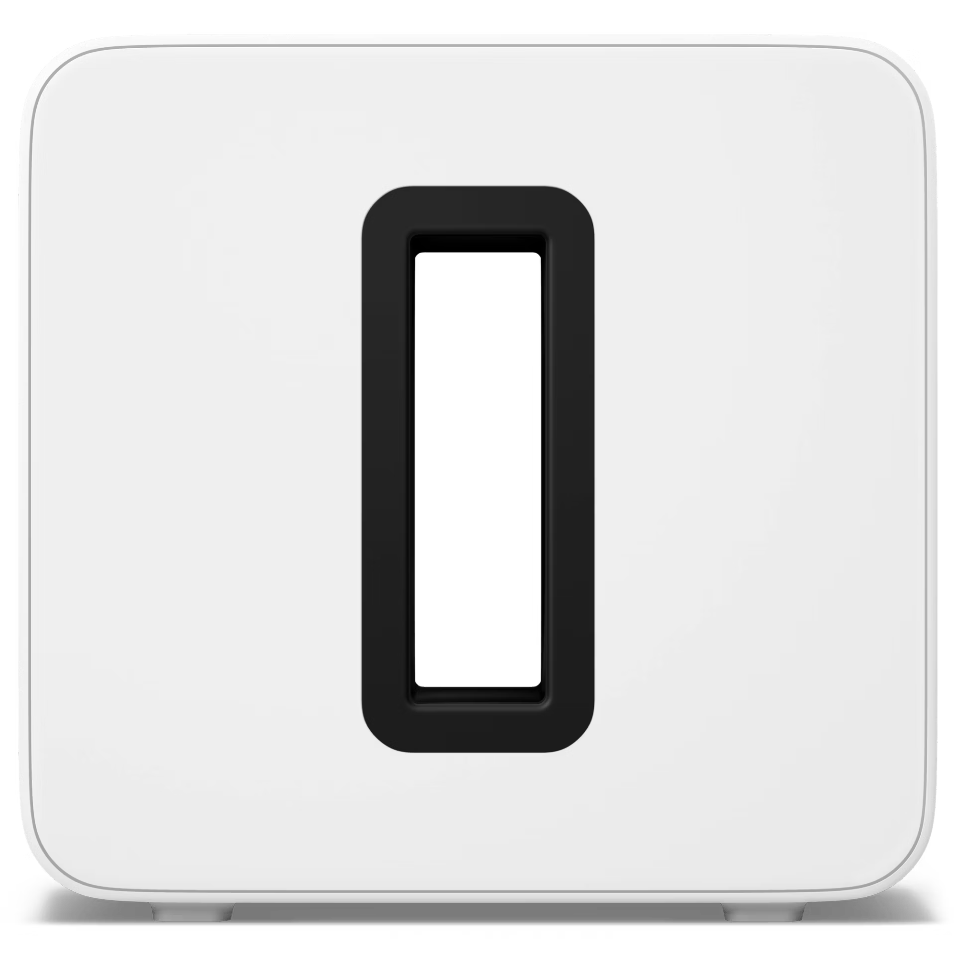Rear view of Sonos Sub 4 white — ethernet and power ports on premium HiFi wireless smart subwoofer