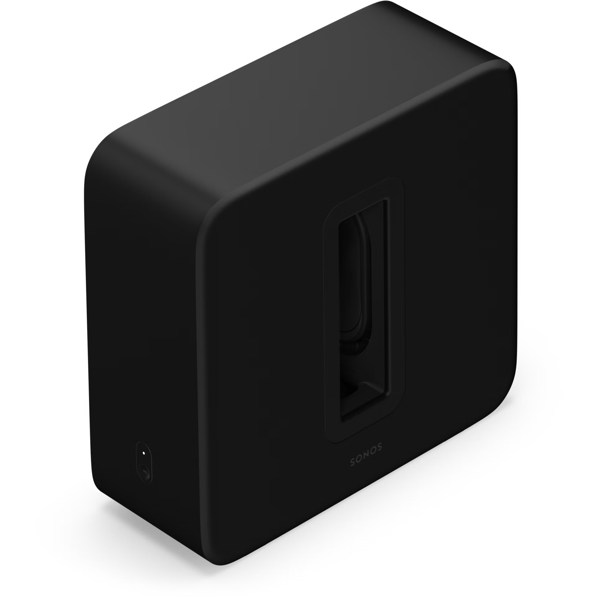 Sonos Sub 4 in black — powerful HiFi smart subwoofer with bold rectangular design for deep bass