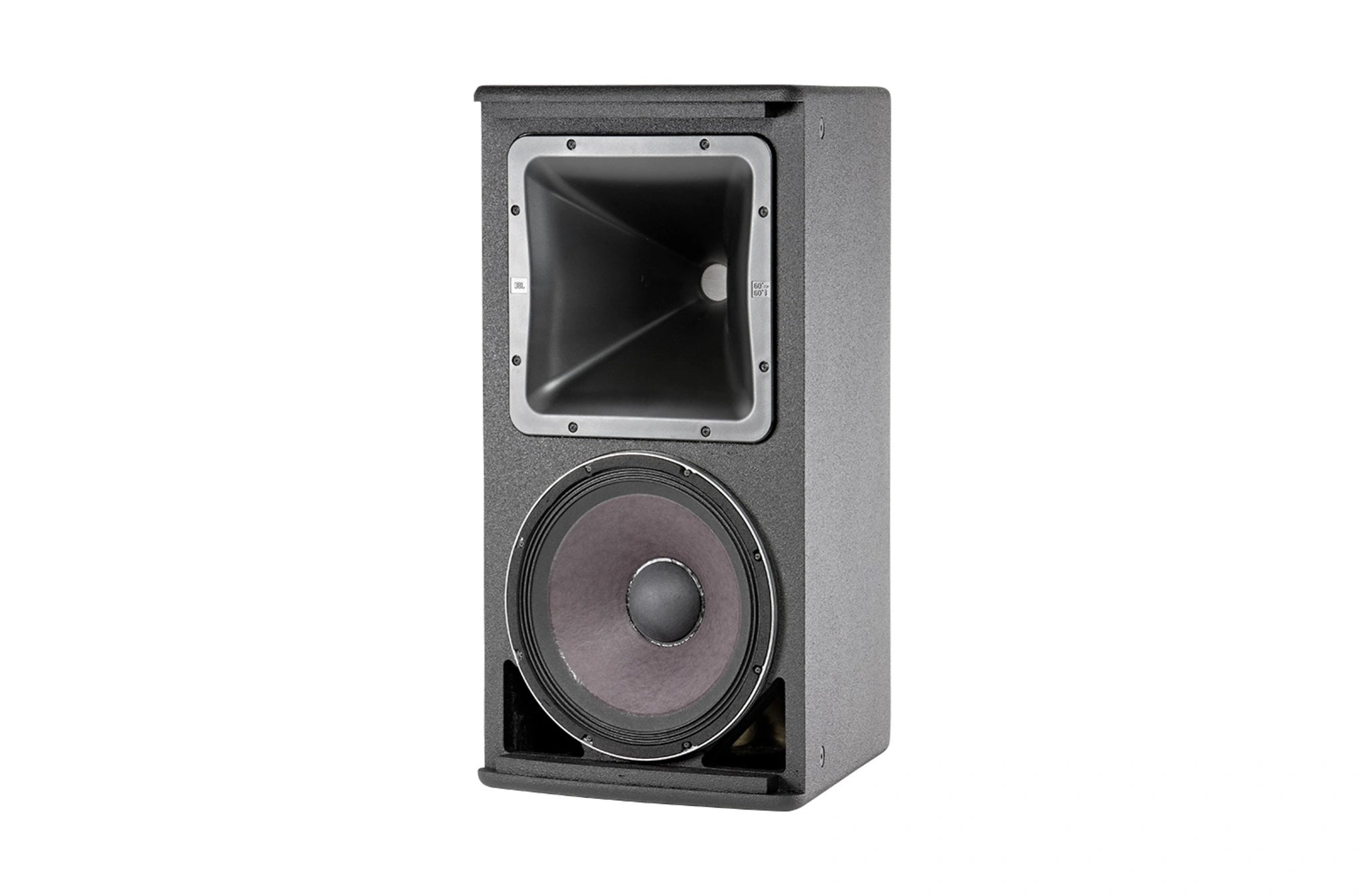 JBL AM5212/00 12-inch 2-Way Loudspeaker with 100° x 100° Horn – close-up of suspension and mounting hardware