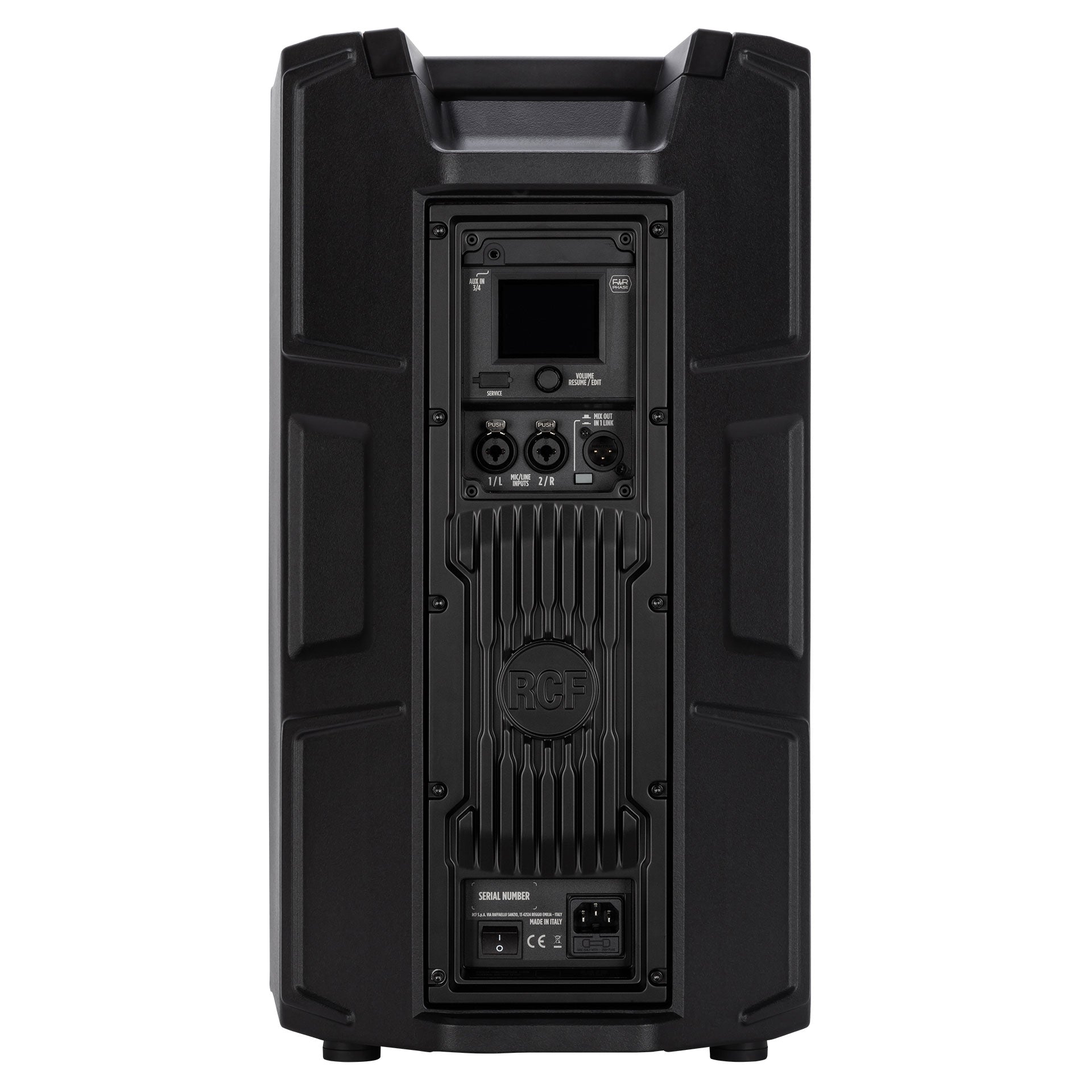 RCF ART 910-AX Active Speaker - Rear View with Amplifier Panel
