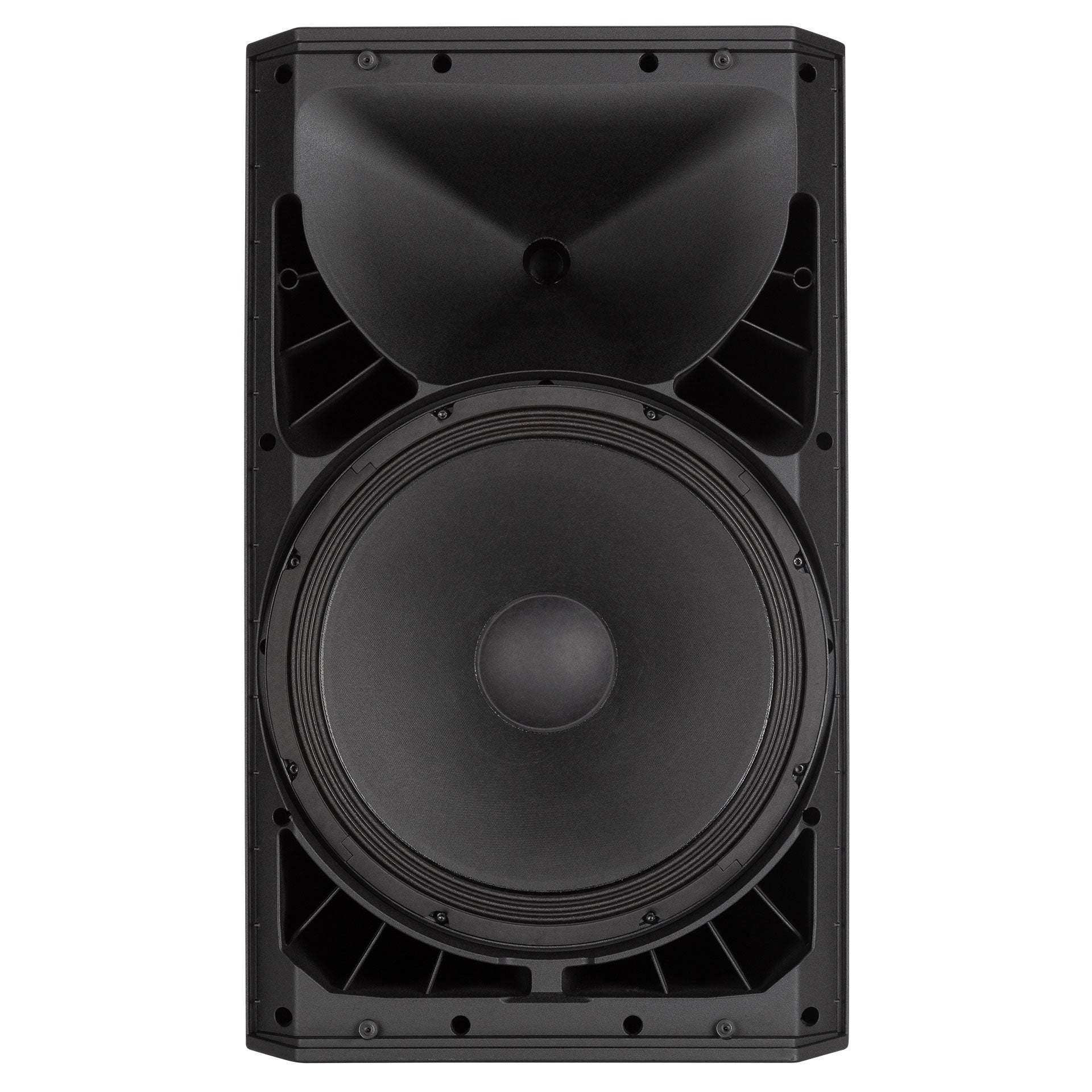 Front view of RCF ART 935-A active speaker with black cabinet finish
