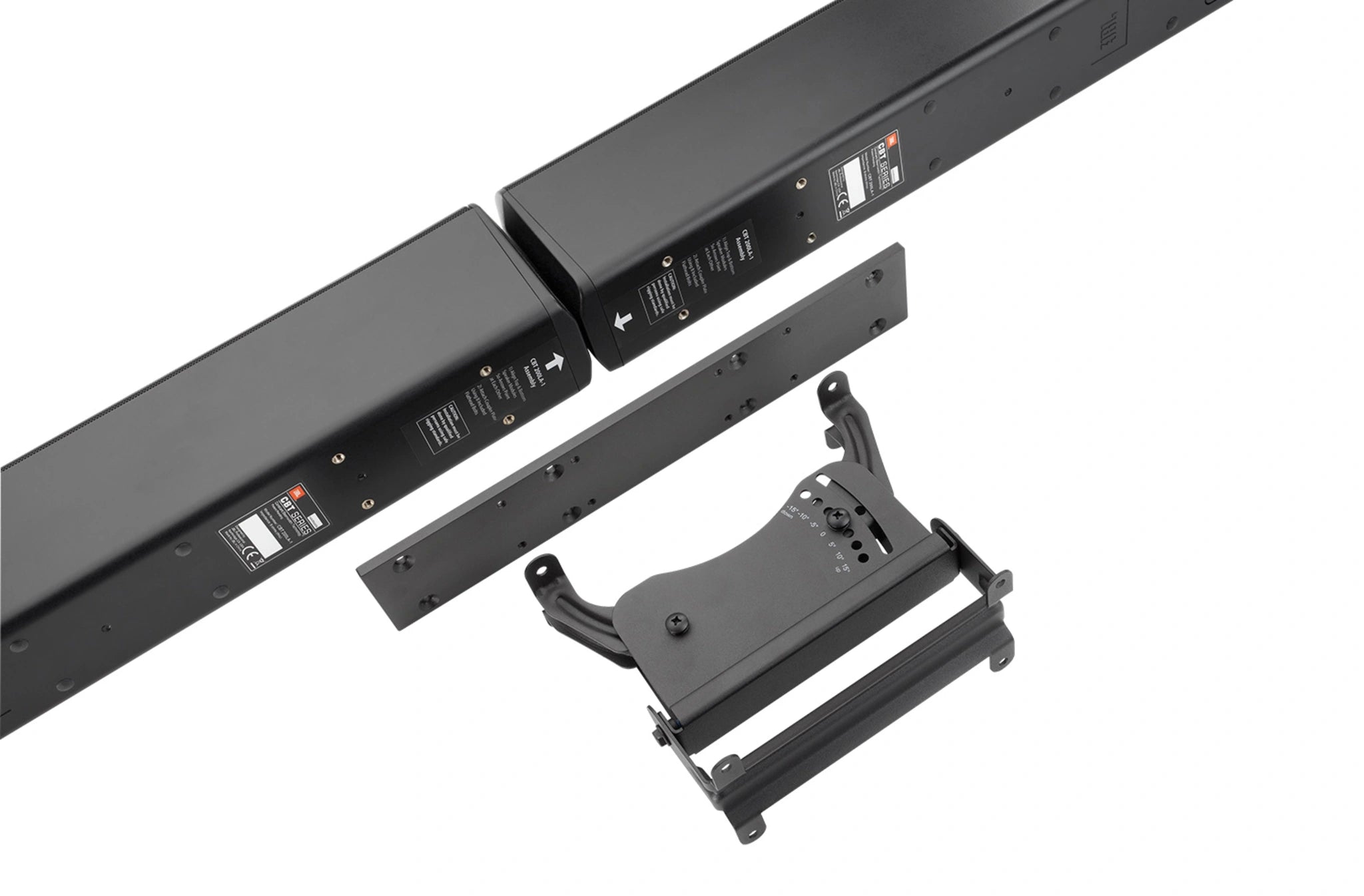 JBL CBT 200LA-1 200 cm Tall Line Array Column Speaker with MTC-CBT-SMB1 heavy-duty stand-mount bracket accessory