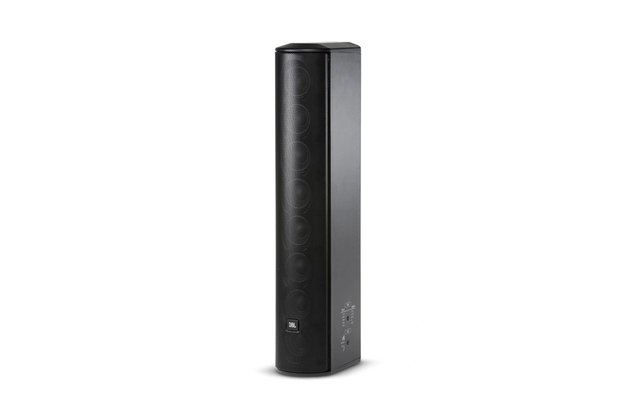 Front-facing JBL CBT 50LA-LS Line Array Column Loudspeaker showing slim vertical enclosure

