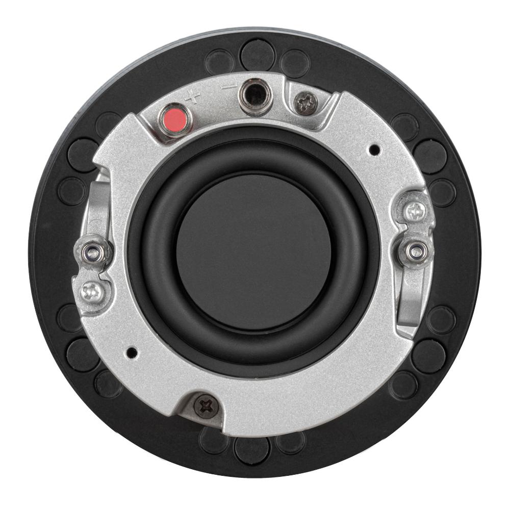 Close-up of a mechanical component with black and silver design on a white background

