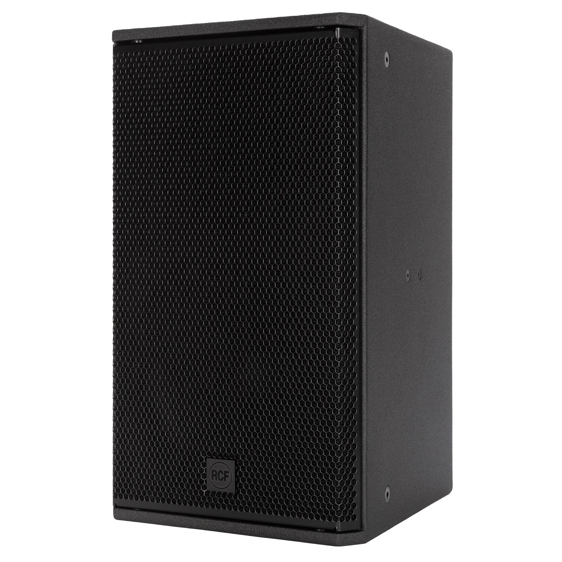 RCF COMPACT C 32 TWO-WAY PROFESSIONAL SPEAKER left side view showing cabinet depth and rigging hardware
