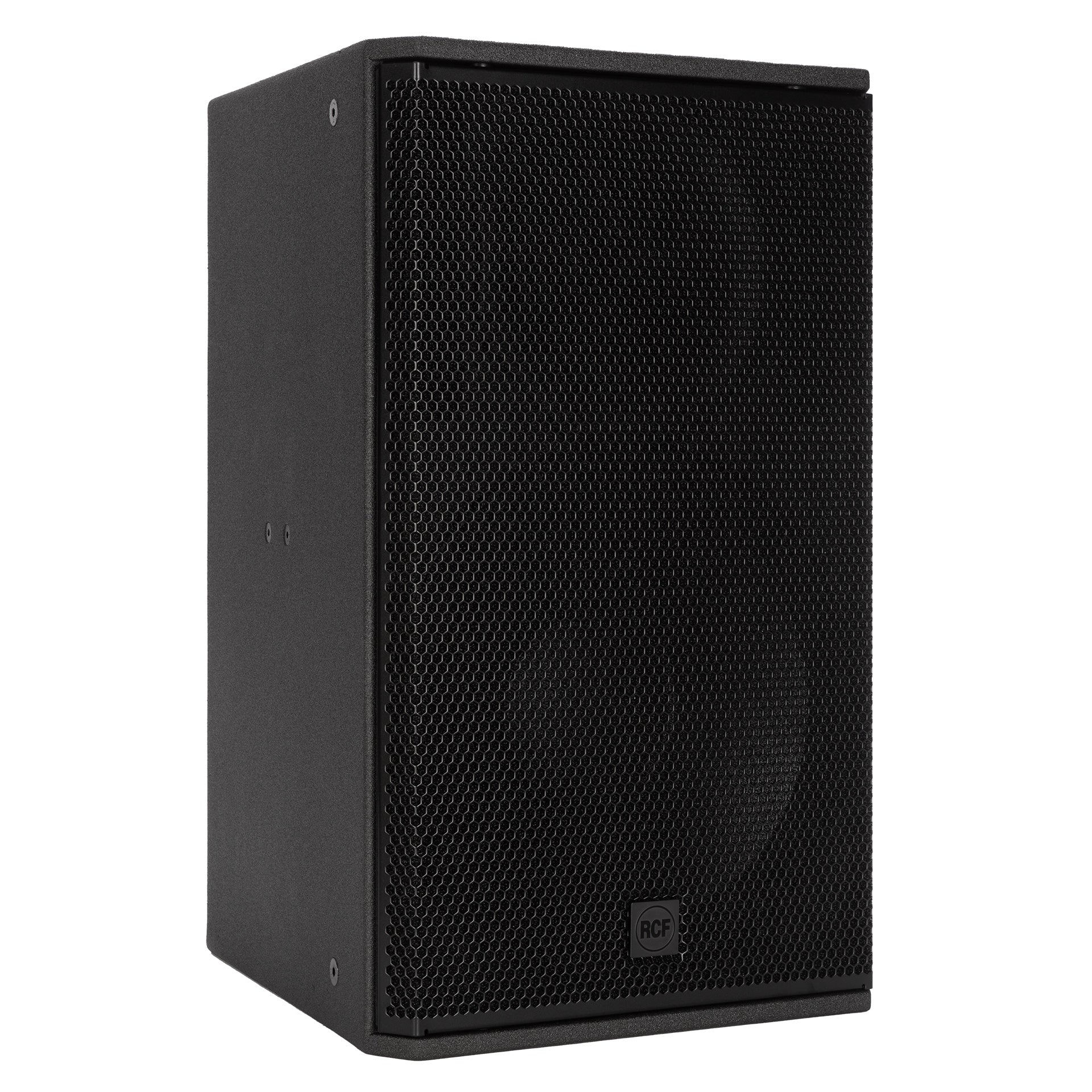 RCF COMPACT C 45 WP TWO-WAY PROFESSIONAL SPEAKER  right side view showing cabinet height and depth
