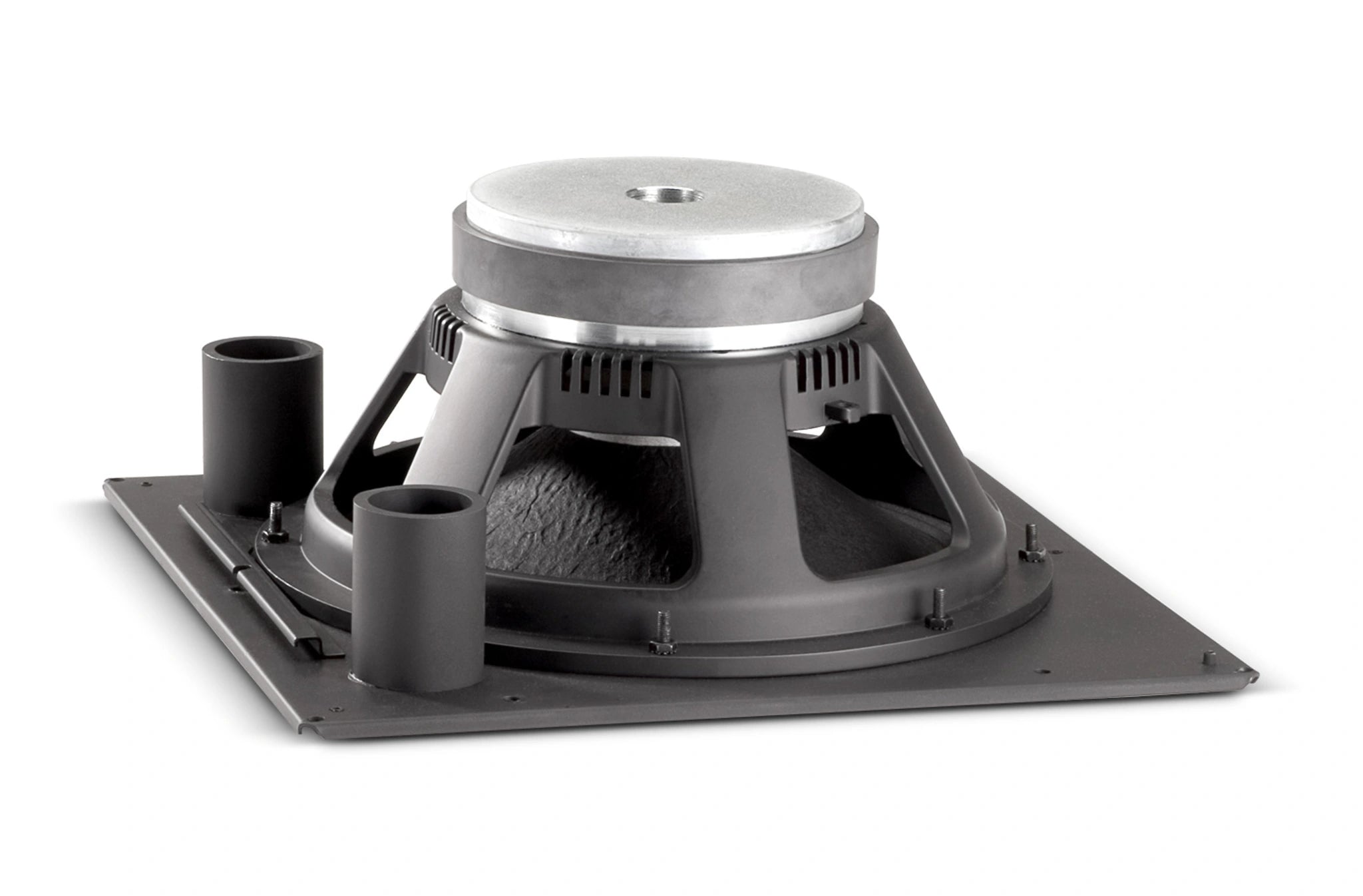 JBL Control 312CS High-Output 12 in. In-Ceiling Subwoofer rear view showing metal baffle