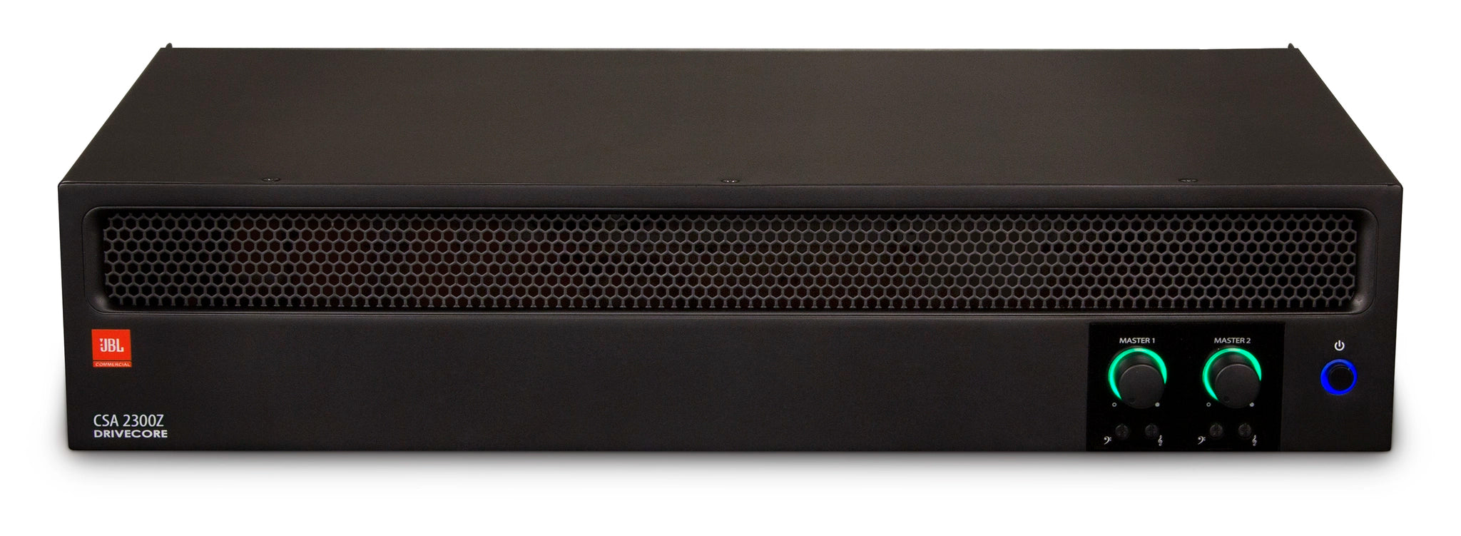 JBL CSA 1300Z/2300Z Audio Amplifier front panel controls and channel configuration detail