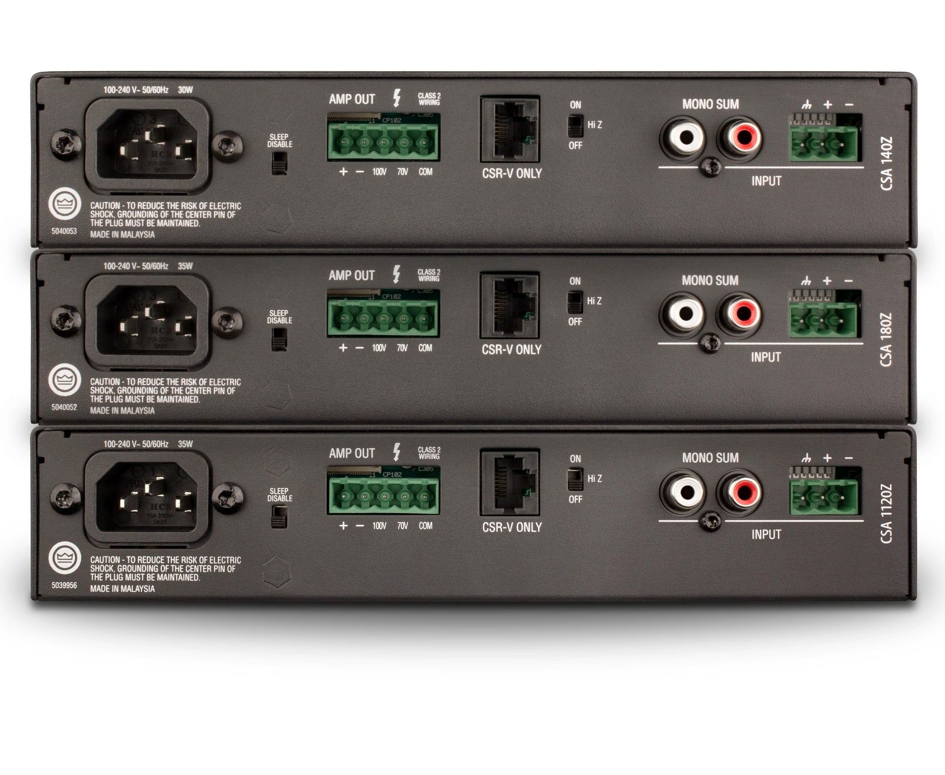 JBL NCSA140Z-U-EU Audio Amplifier Back side profile view