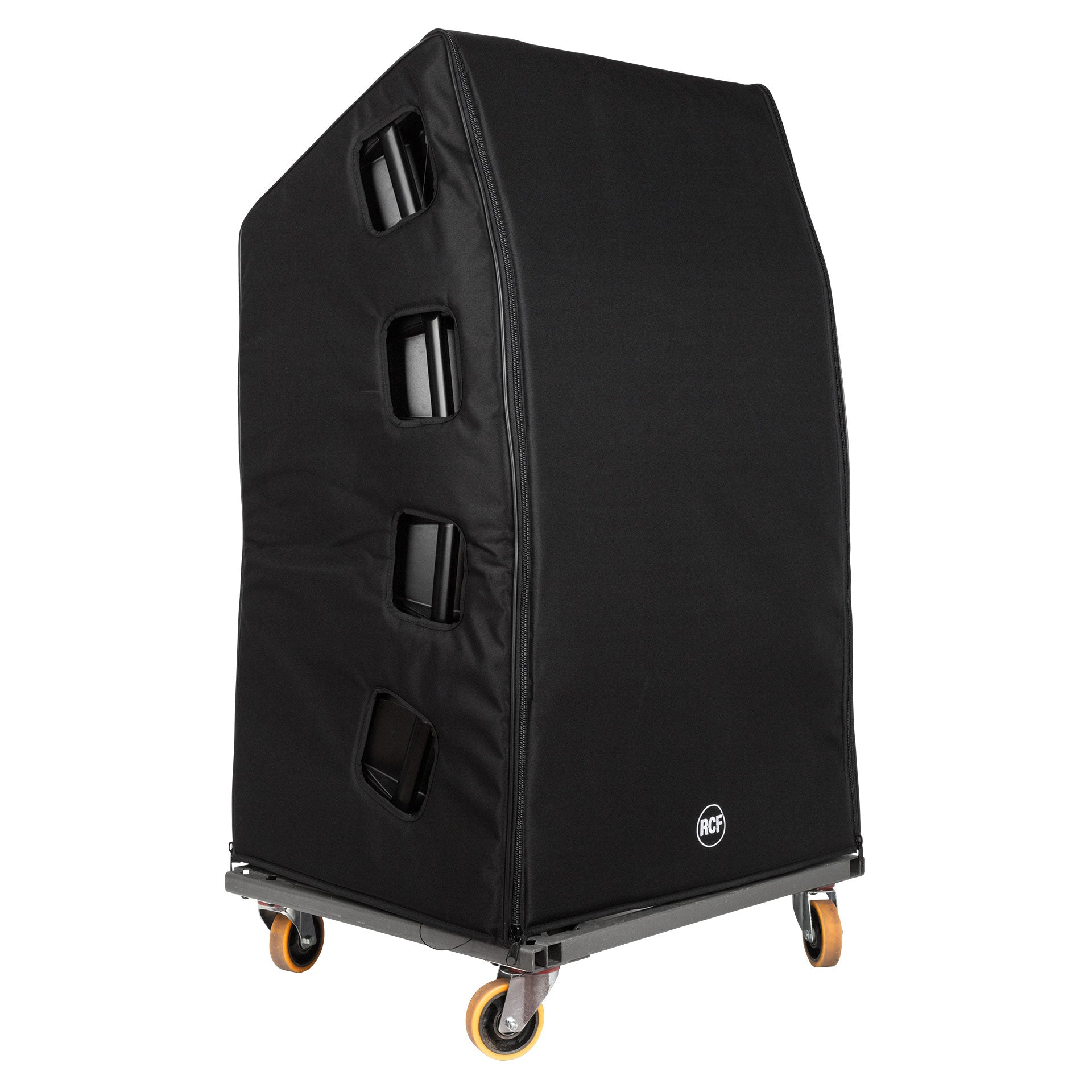 Front-facing RCF CVR 4x HDL 30 Cover showing full coverage fit