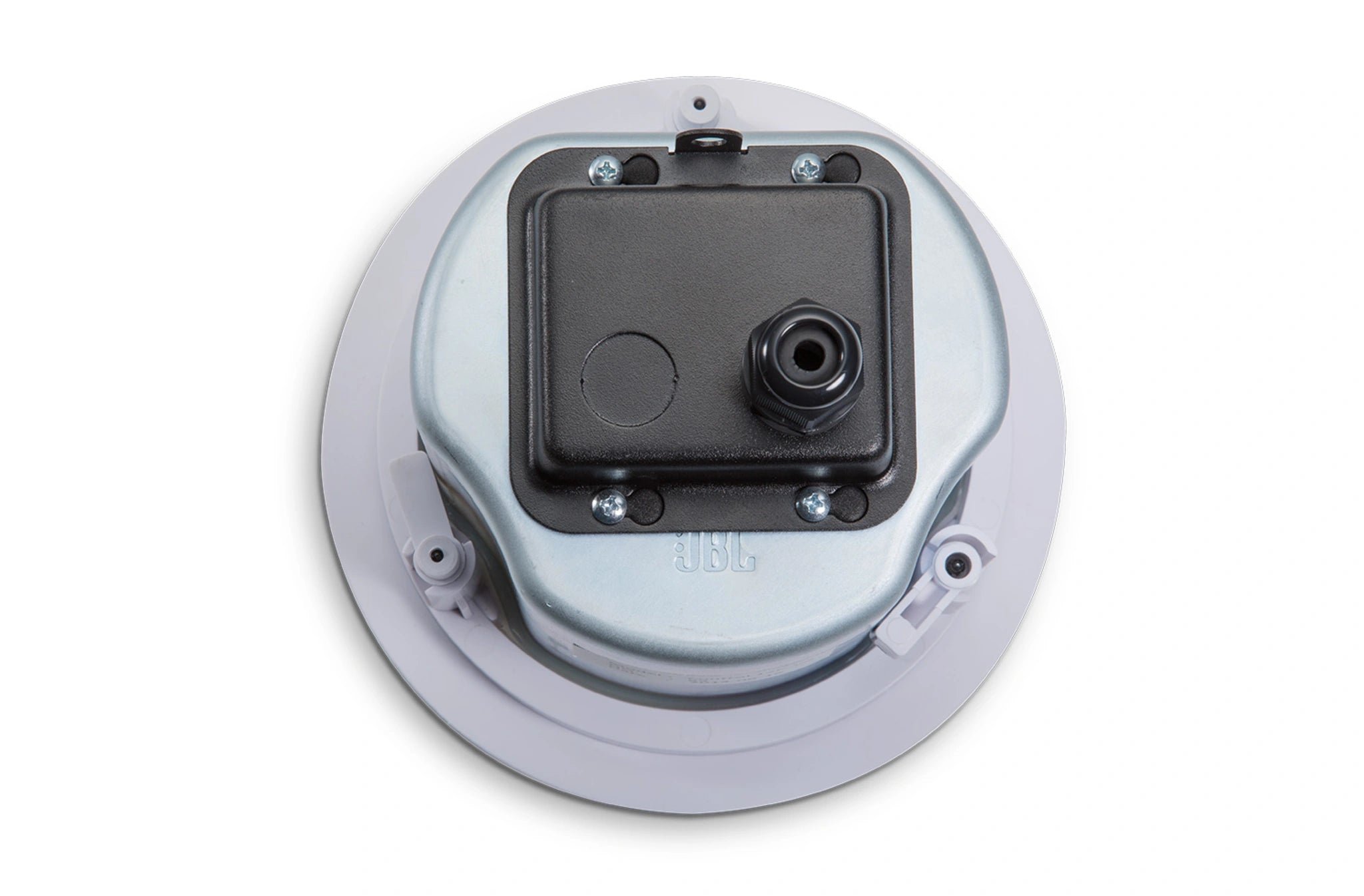 JBL Control 12C-VA 3" Compact Ceiling Loudspeaker back panel showing gland nut and ceramic terminal block