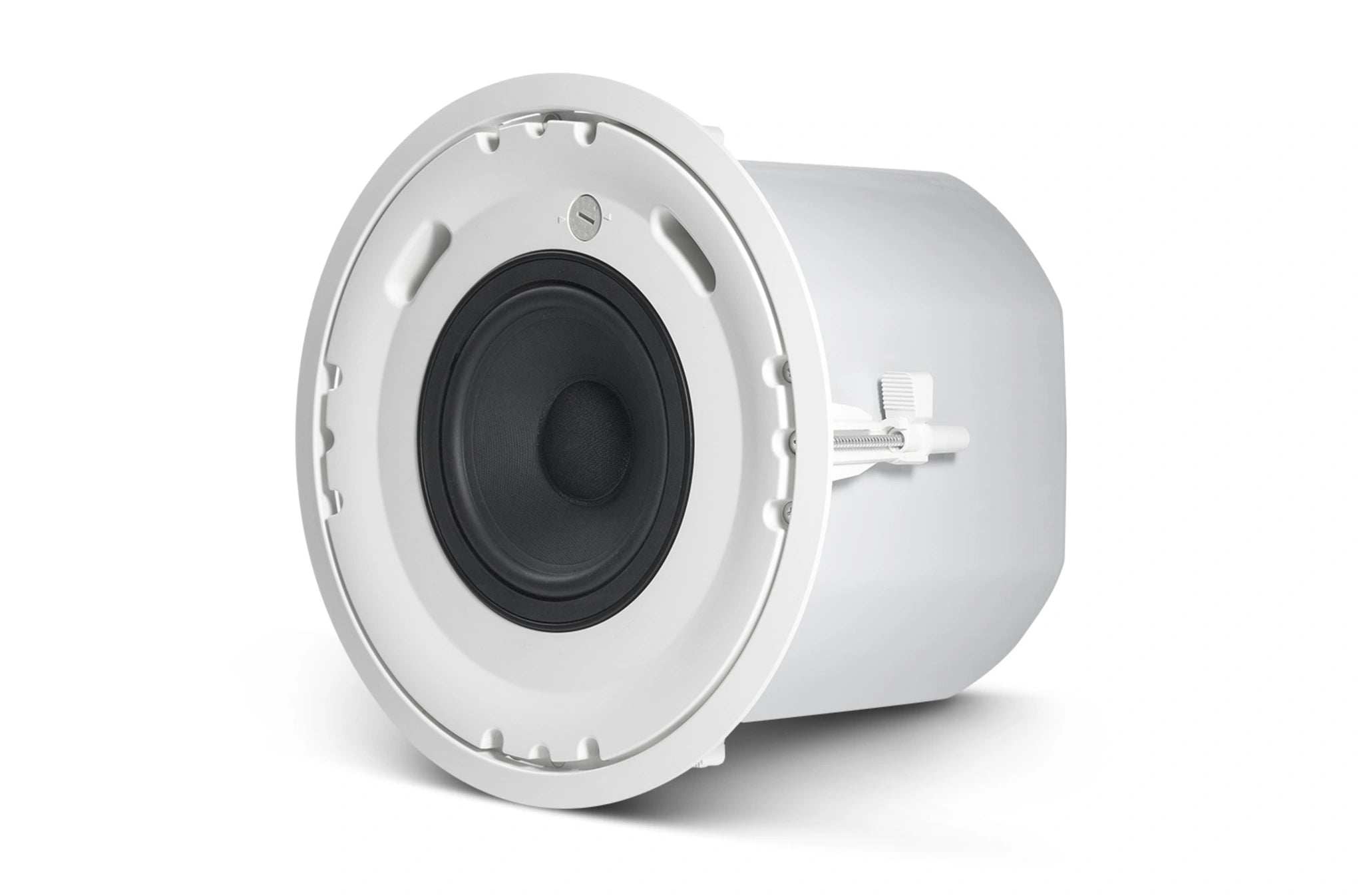 JBL Control 226C/T 6.5" Coaxial Ceiling Loudspeaker back panel showing locking connector and transformer bypass switch