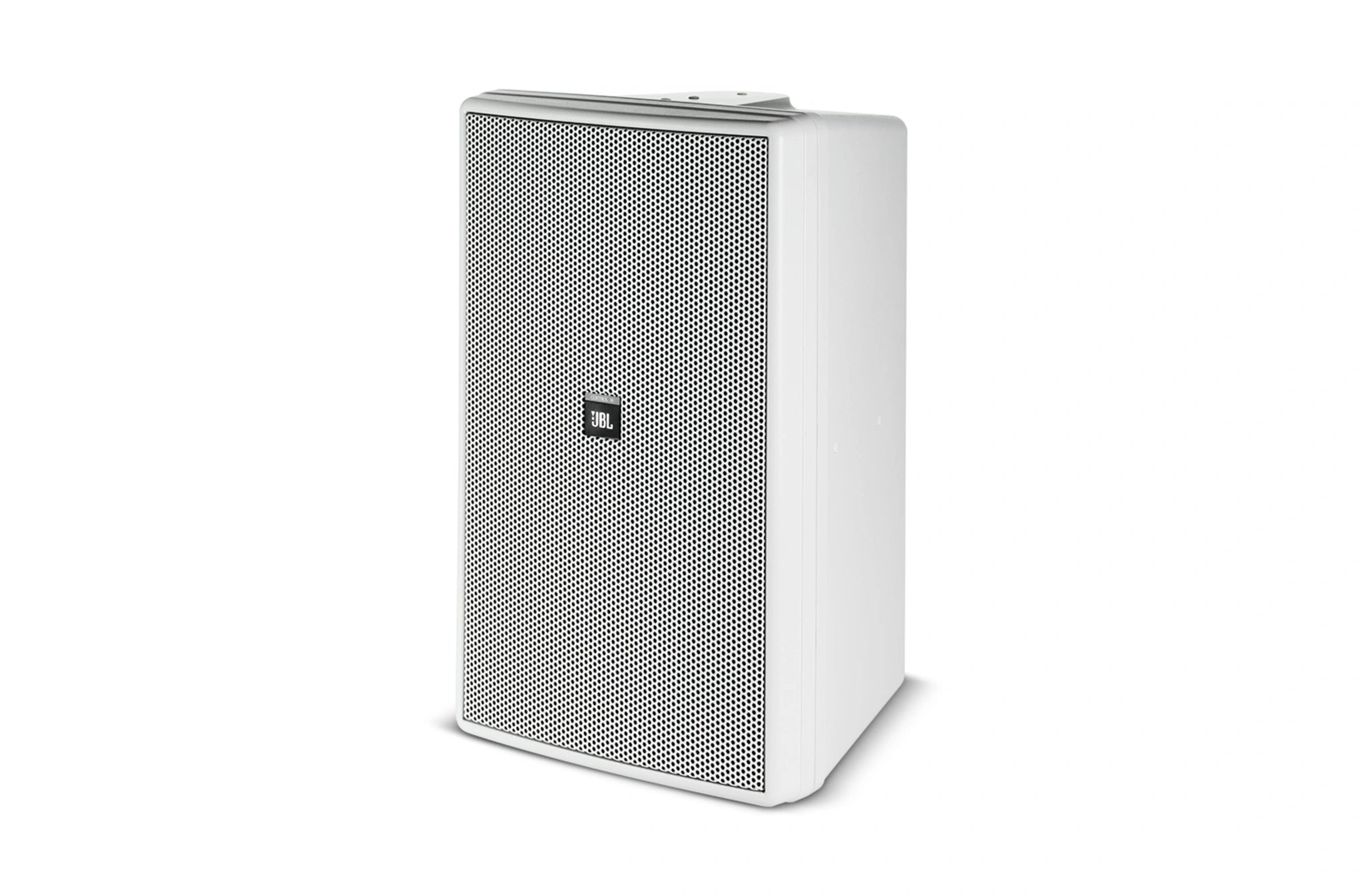 ront-facing JBL Control 30 Three-Way High Output Monitor Speaker showing kevlar LF cone and titanium HF compression driver