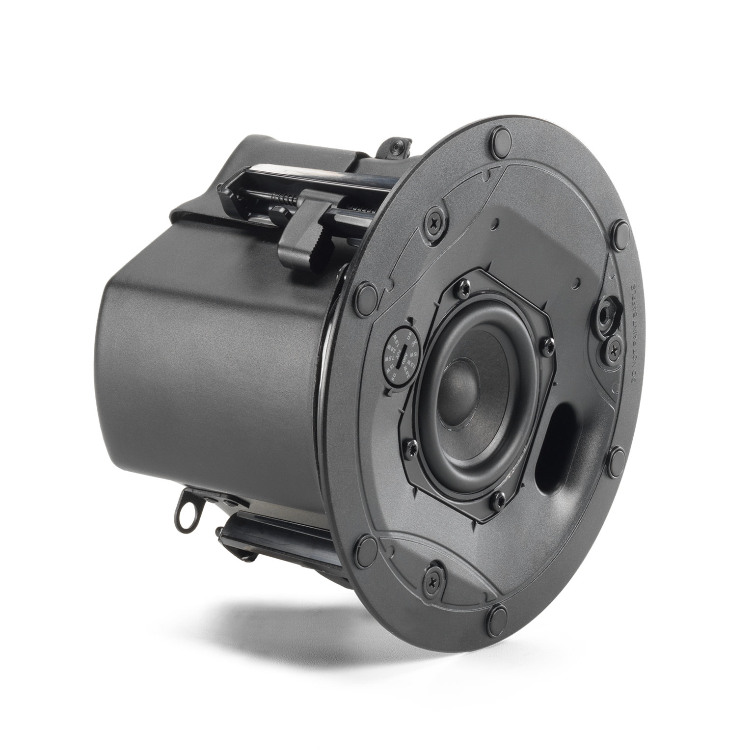 JBL Control 412C/T-VA 3" Full-Range Ceiling Loudspeaker rear view showing gland nut mounting
