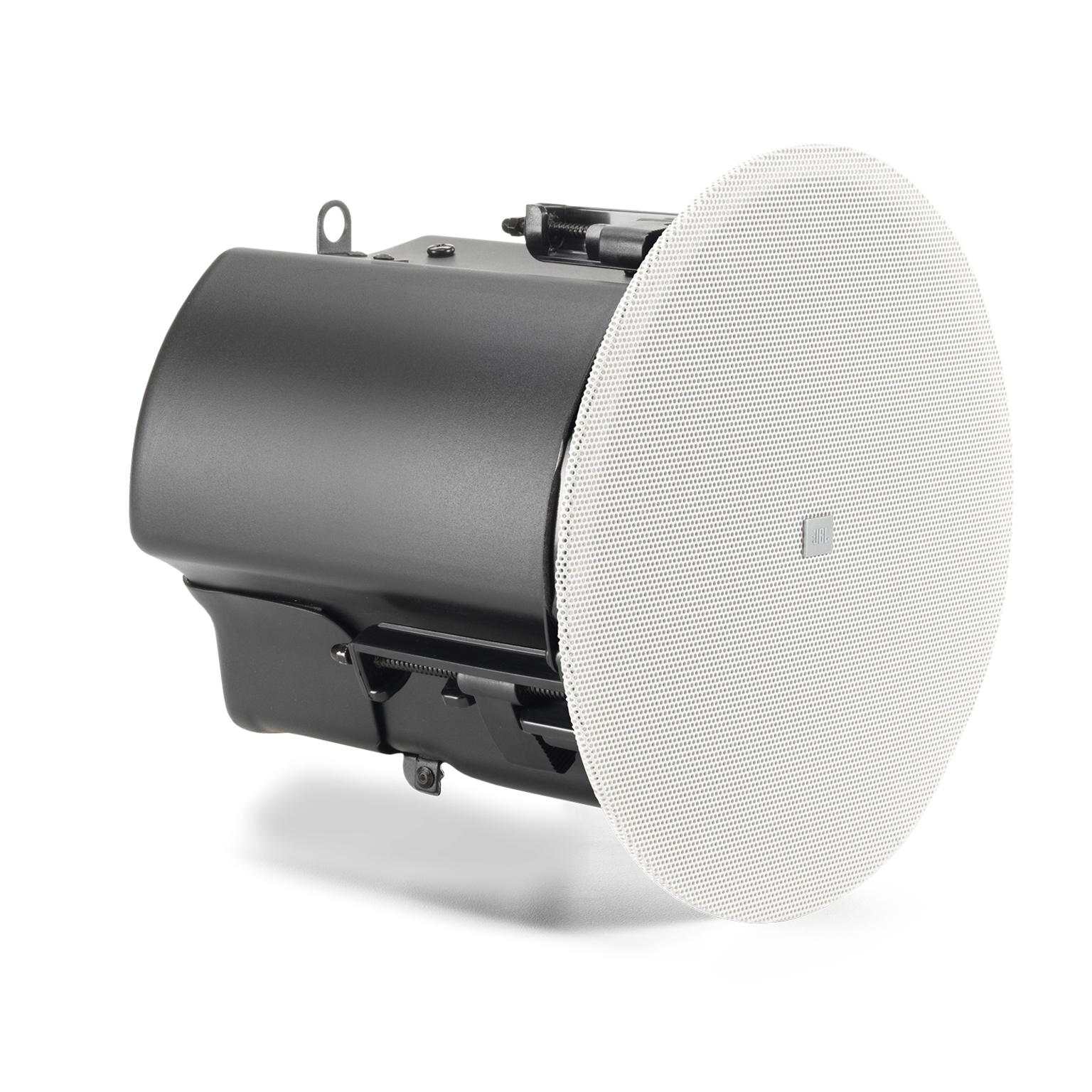 JBL Control 414C/T-VA 4" Two-Way Coaxial Ceiling Loudspeaker side angle showing mounting depth