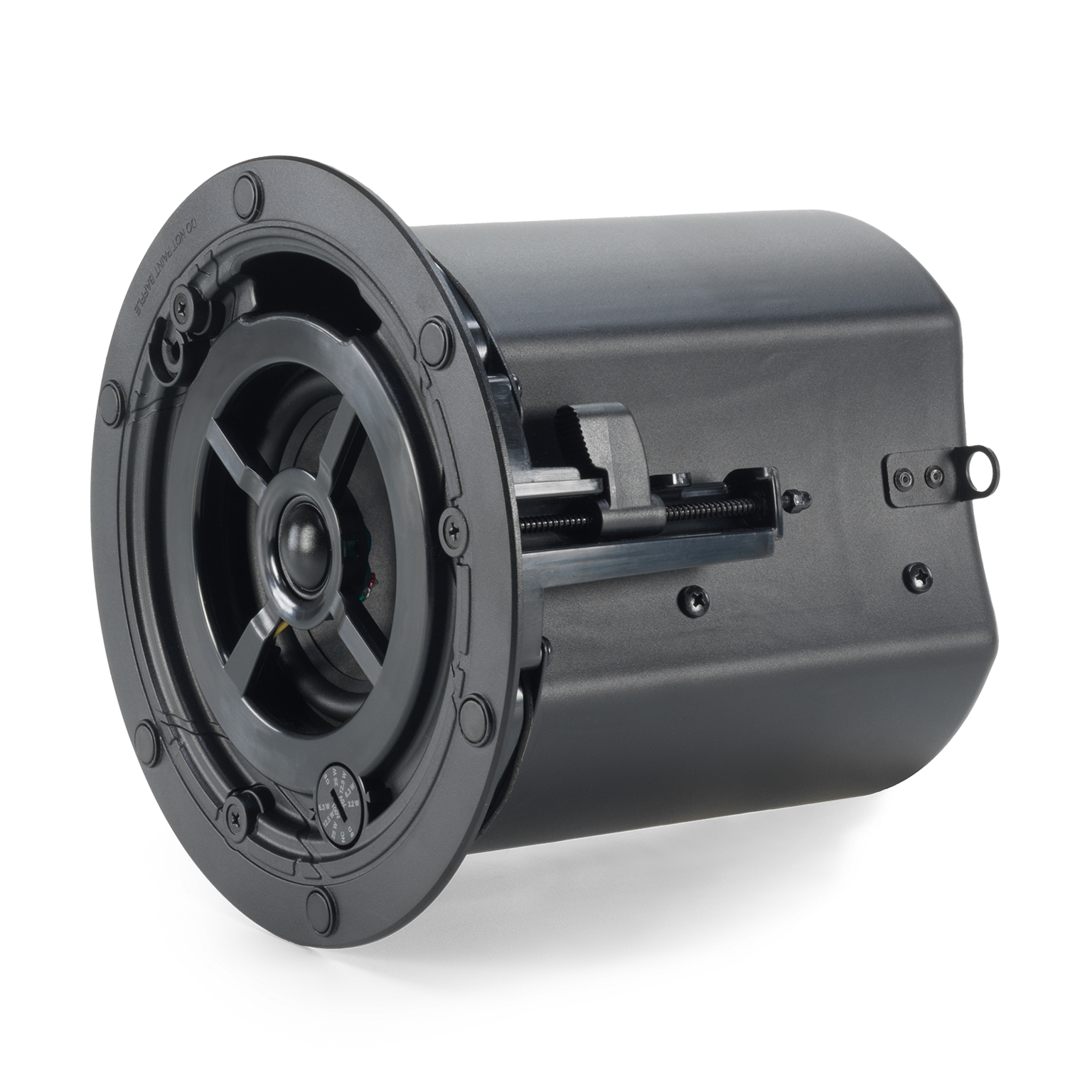 JBL Control 414C/T-VA 4" Two-Way Coaxial Ceiling Loudspeaker rear view showing gland nut mounting