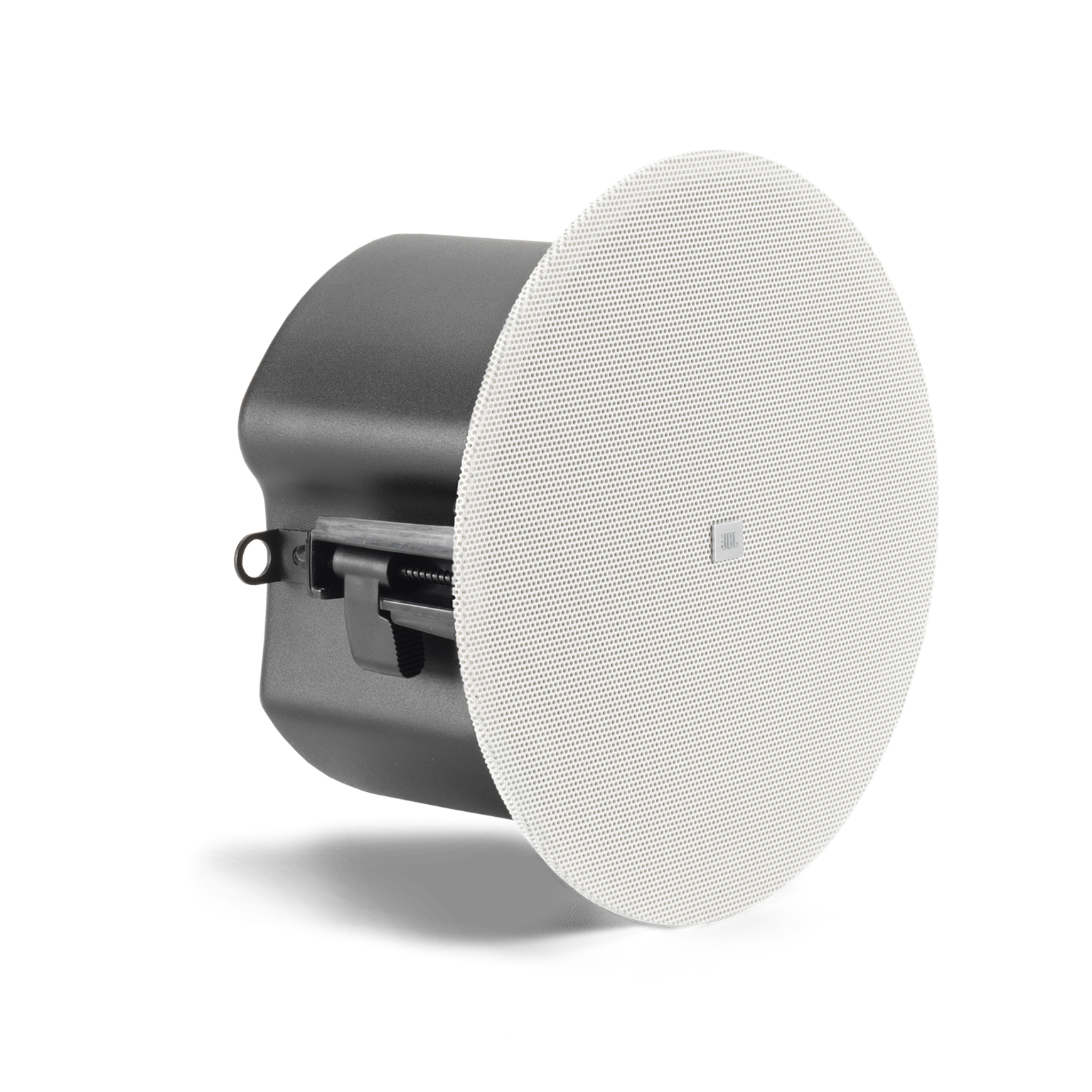 JBL Control 414C/T Micro 4" Two-Way Ceiling Loudspeaker side angle showing shallow mounting depth
