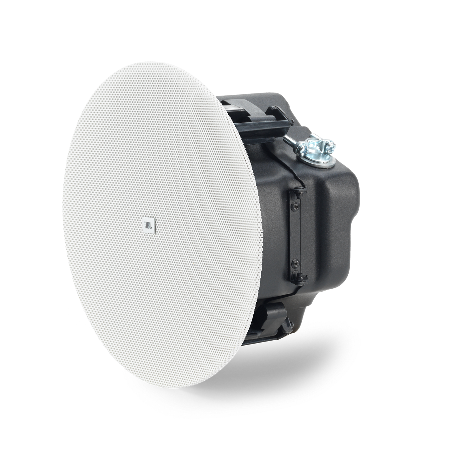 JBL Control 414C/T Micro 4" Two-Way Ceiling Loudspeaker side profile view showing low-profile enclosure