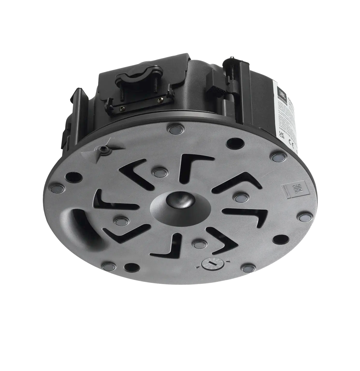 JBL Control 426LP 6.5" CRBI-Equipped Two-Way Coaxial Ceiling Loudspeaker grille and low-profile coaxial driver detail
