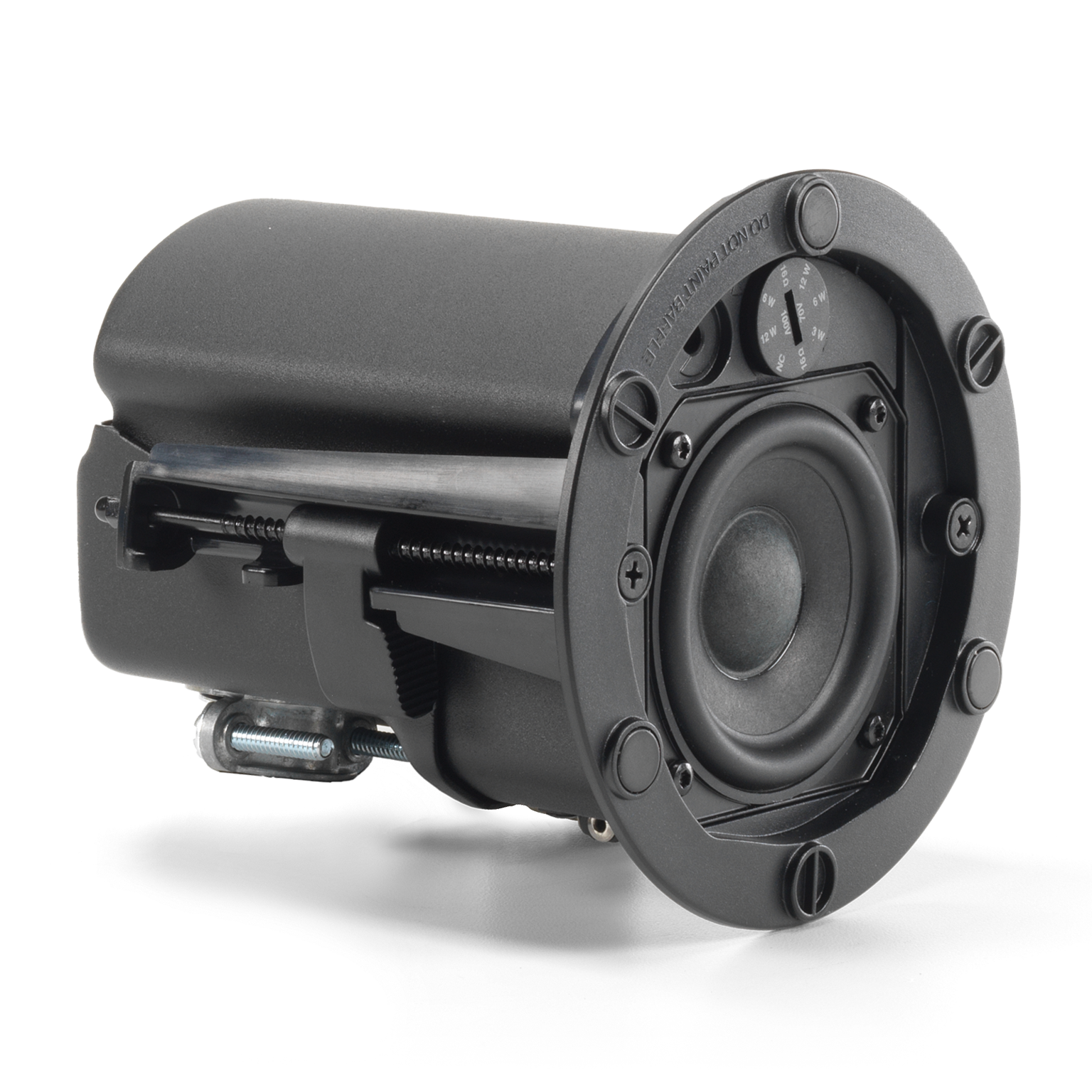 Side view of JBL Control 442C/T 2.5" Compact Ceiling Loudspeaker bracket clearance