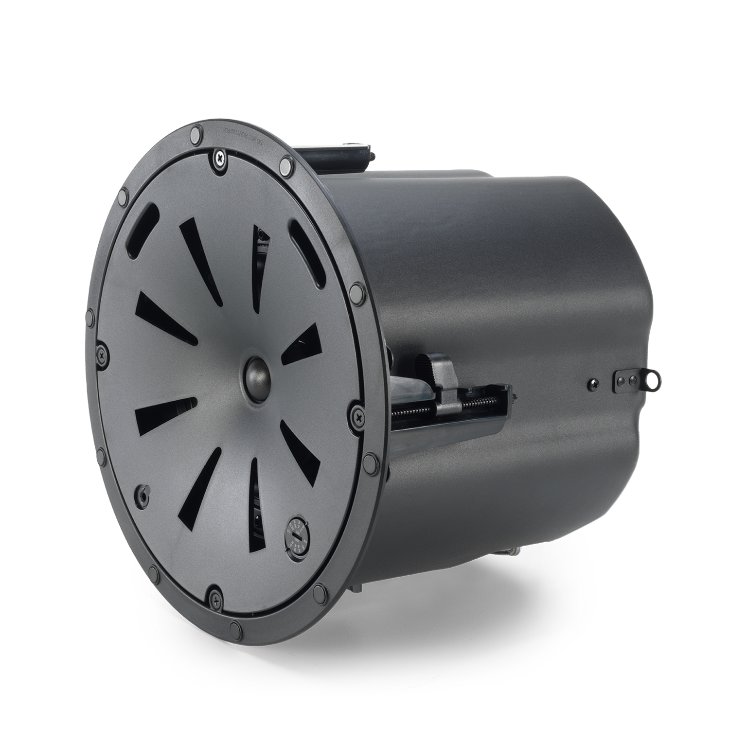 JBL Control 447C/T 6.5" RBI-Equipped Two-Way Coaxial Ceiling Loudspeaker side angle showing mounting depth