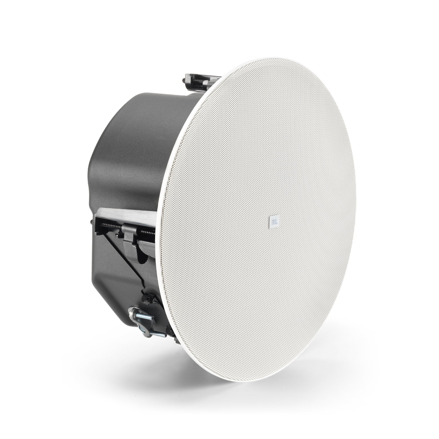 JBL Control 447LP 6.5" RBI-Equipped Two-Way Coaxial Ceiling Loudspeaker Right side profile view showing low-profile enclosure