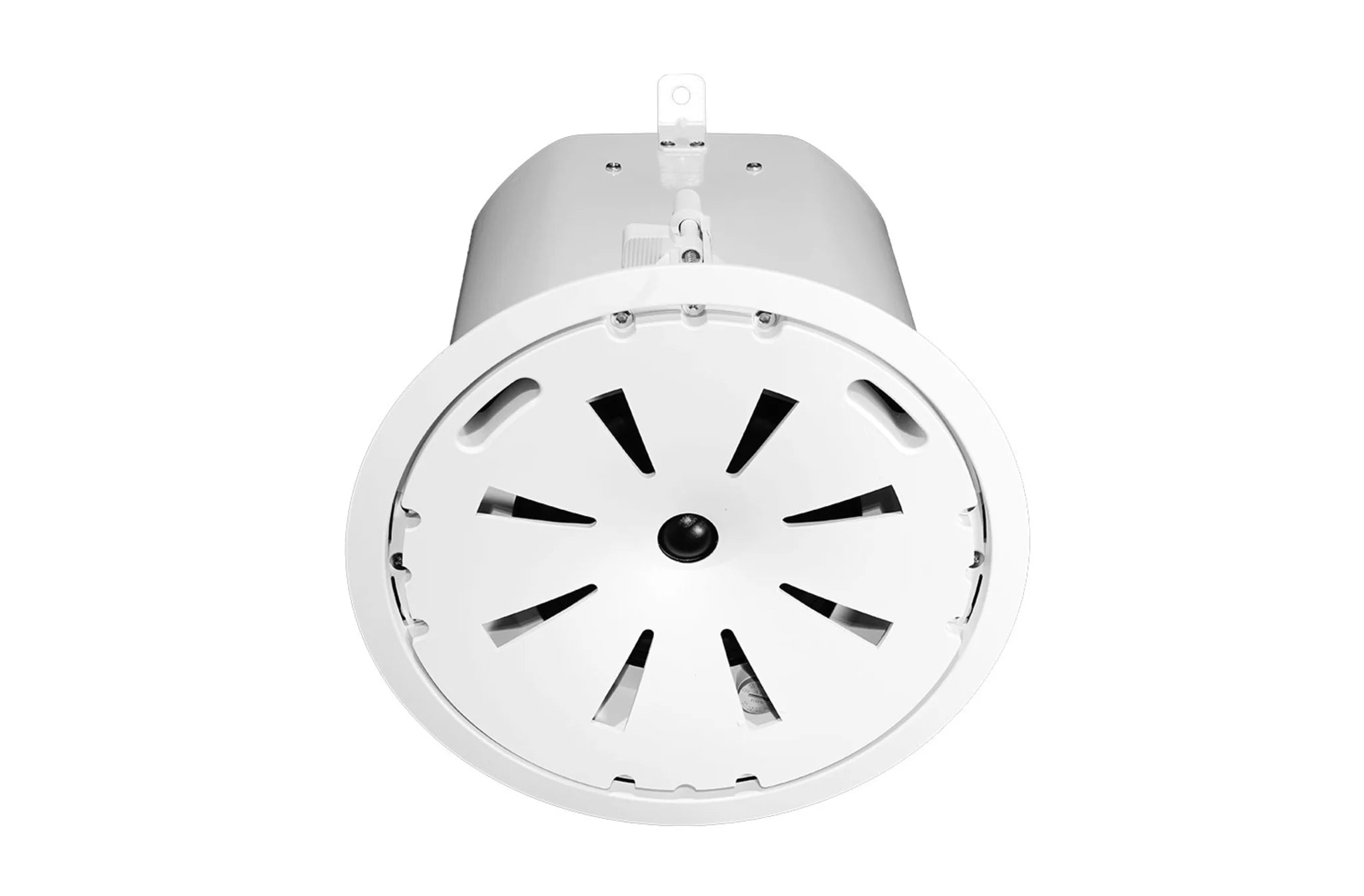 JBL Control 47C/T Consistent Coverage Extended Bass rear view showing steel backcan