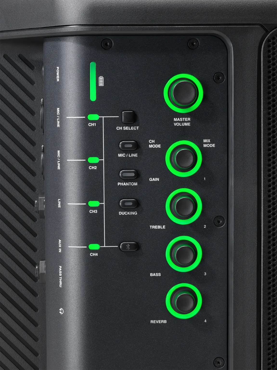 JBL EON ONE Compact rechargeable lithium-ion battery compartment close-up