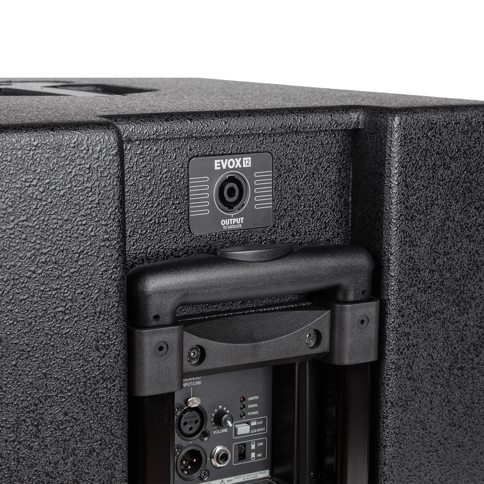 RCF EVOX 12 top view showing column array cabinet profile