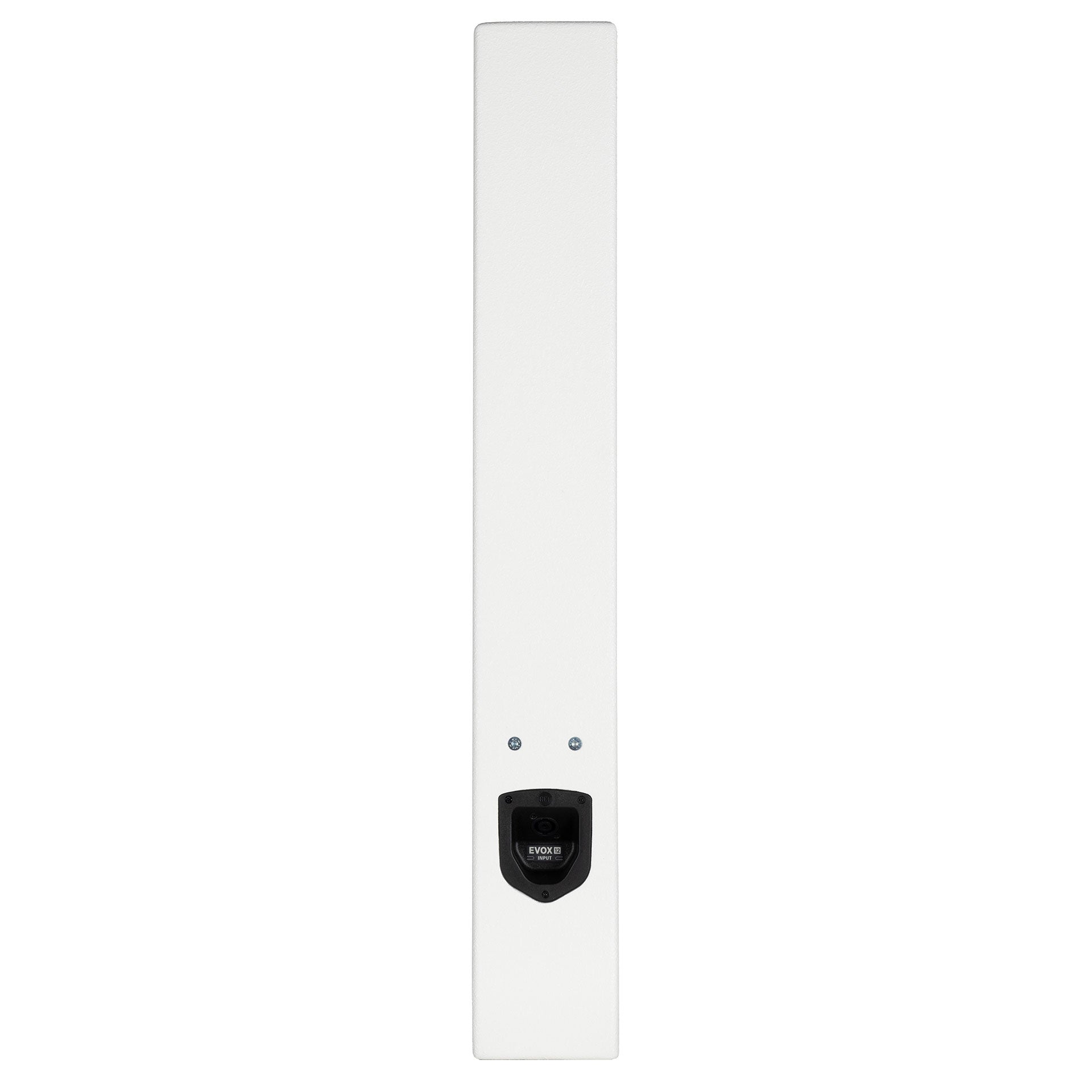  RCF EVOX 12 rear panel detail showing volume and EQ controls-White