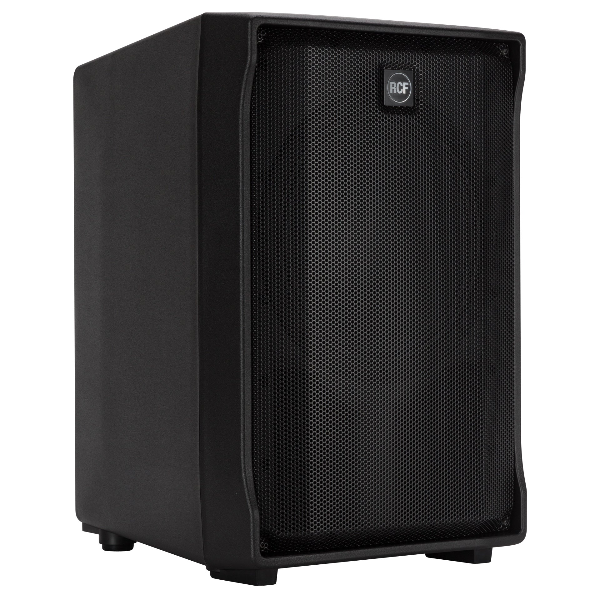 Right profile view of RCF EVOX J8 active two-way portable array