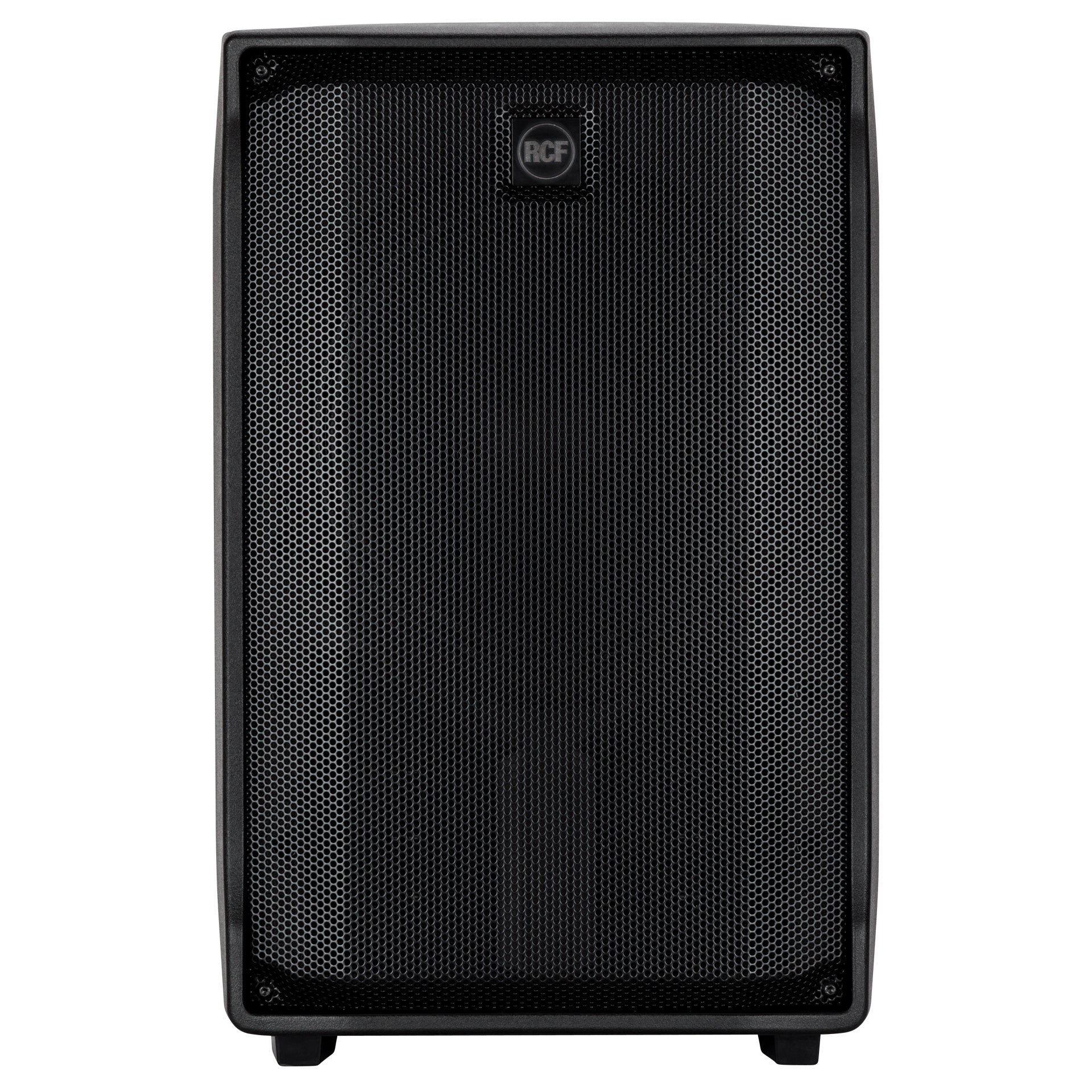 RCF EVOX J8 compact column array front panel view showing grille and base module
